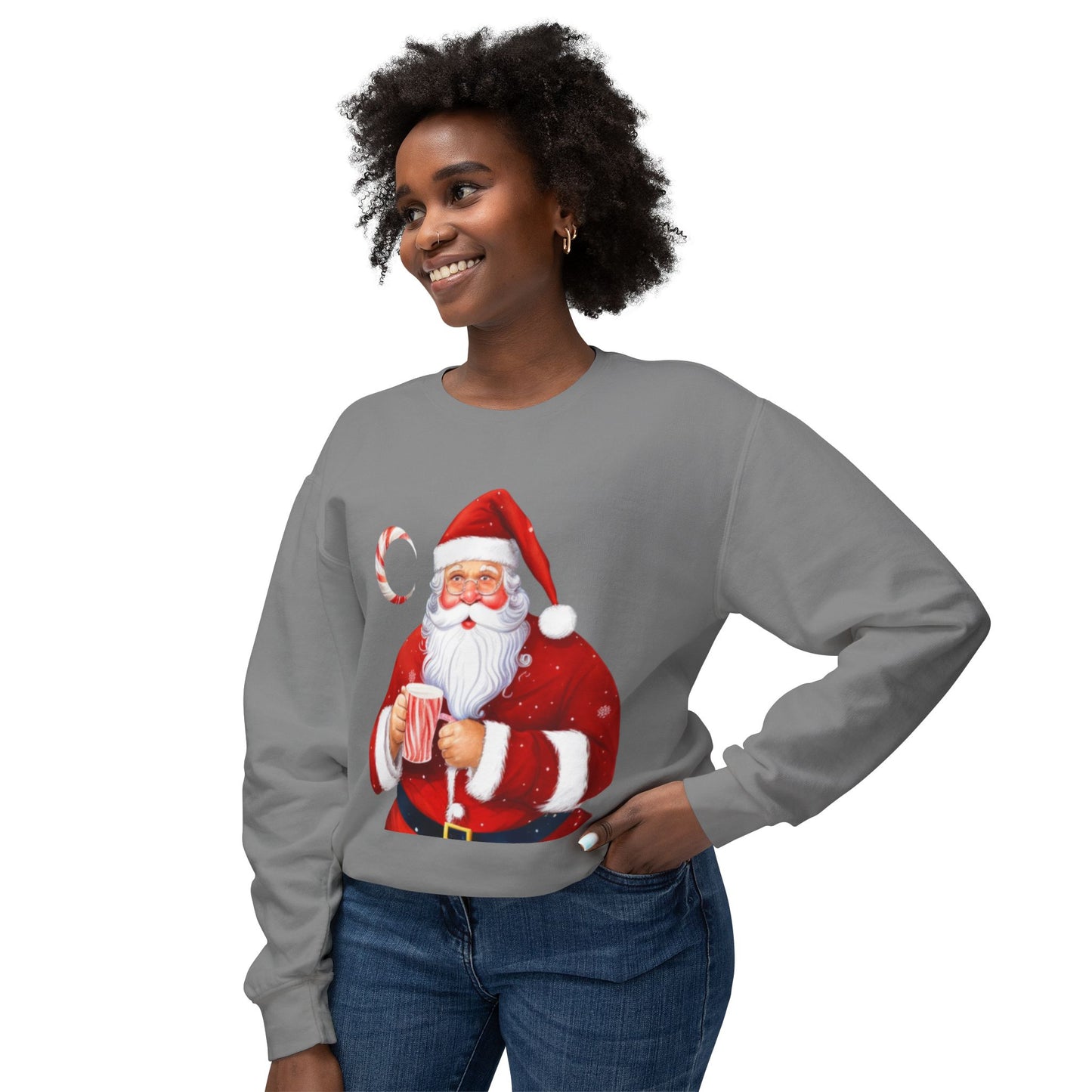 Vintage Santa Unisex Lightweight Crewneck Sweatshirt