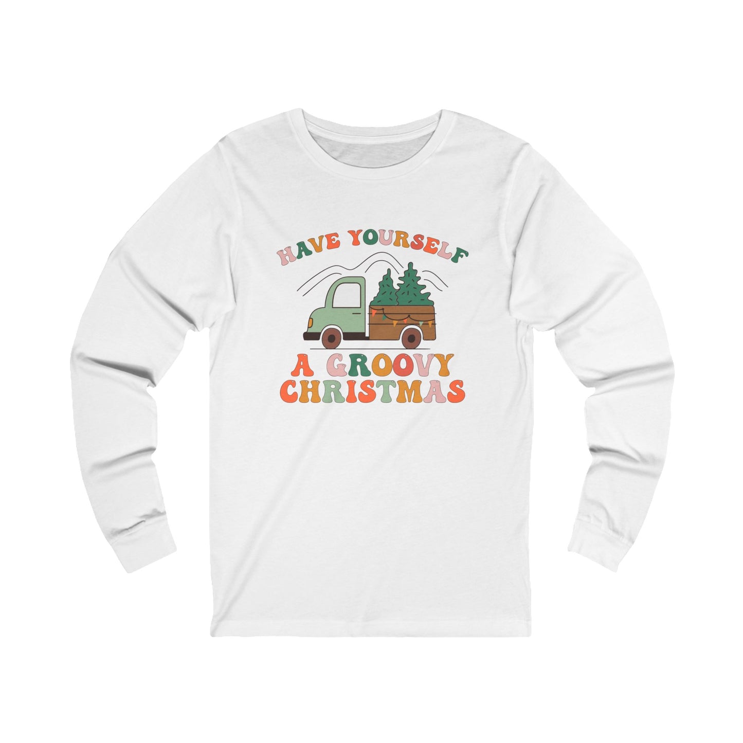 Groovy Christmas Unisex Jersey Long Sleeve Tee