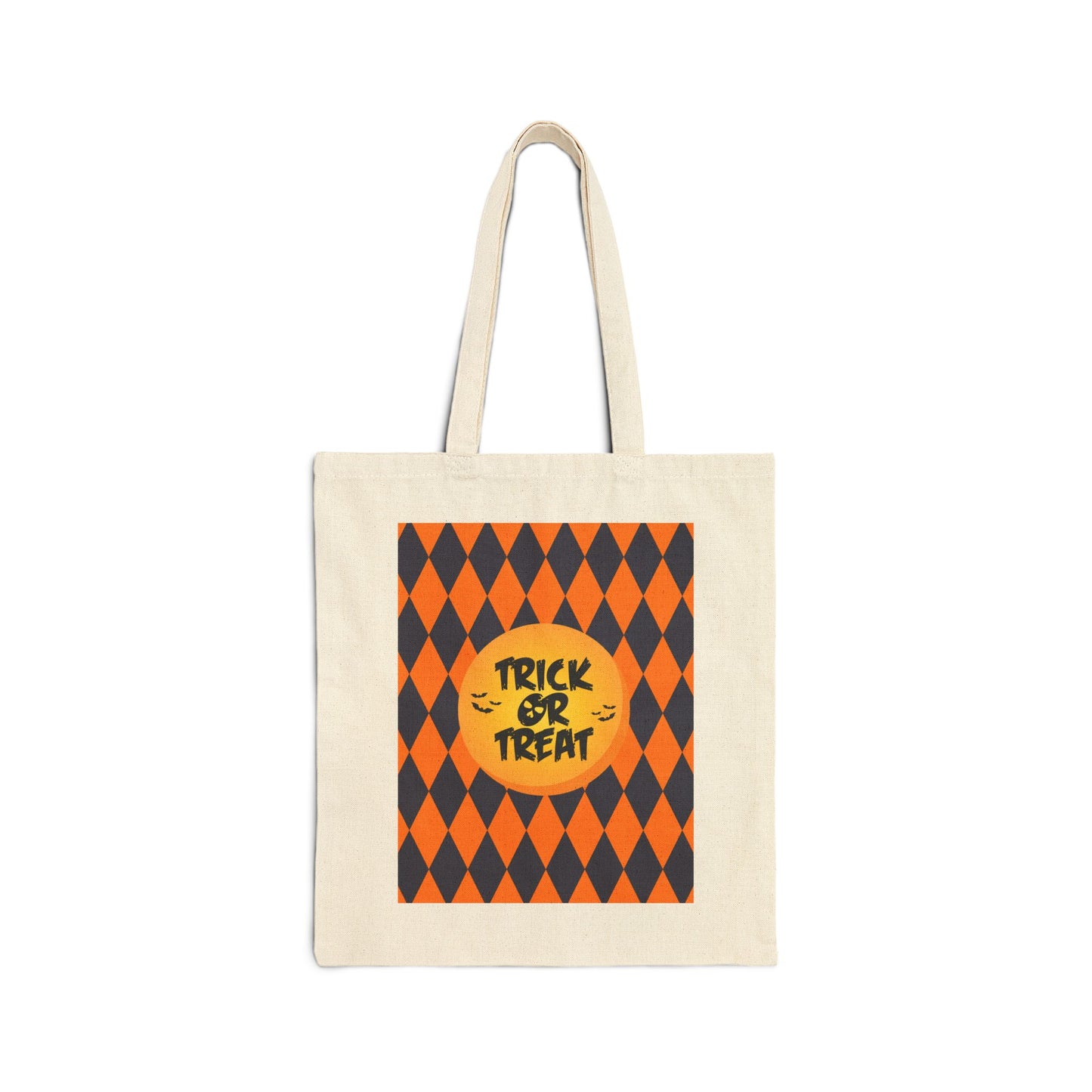 Diamond Trick or Treat Cotton Canvas Tote Bag