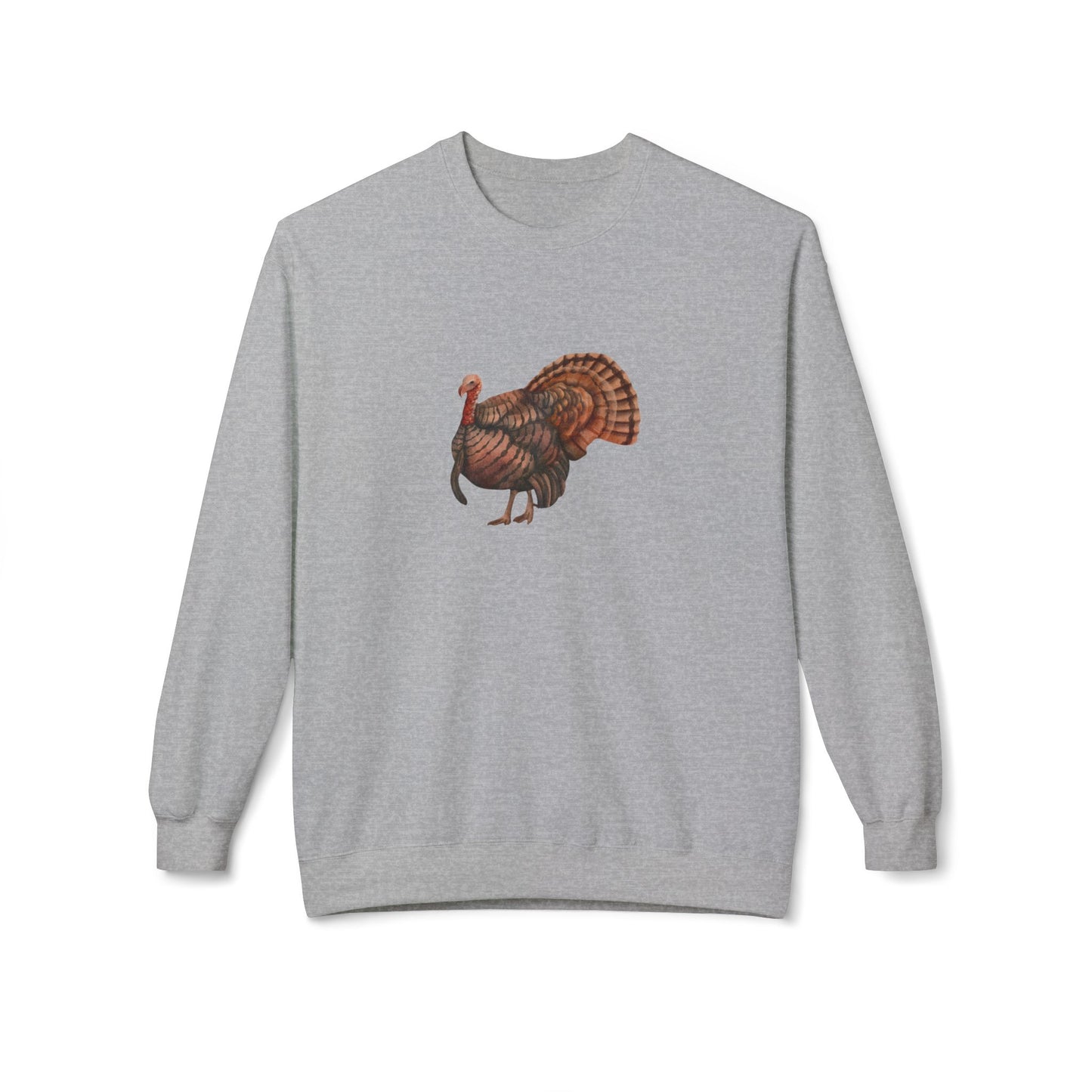 Painted Turkey Unisex Midweight Softstyle Fleece Crewneck Sweatshirt