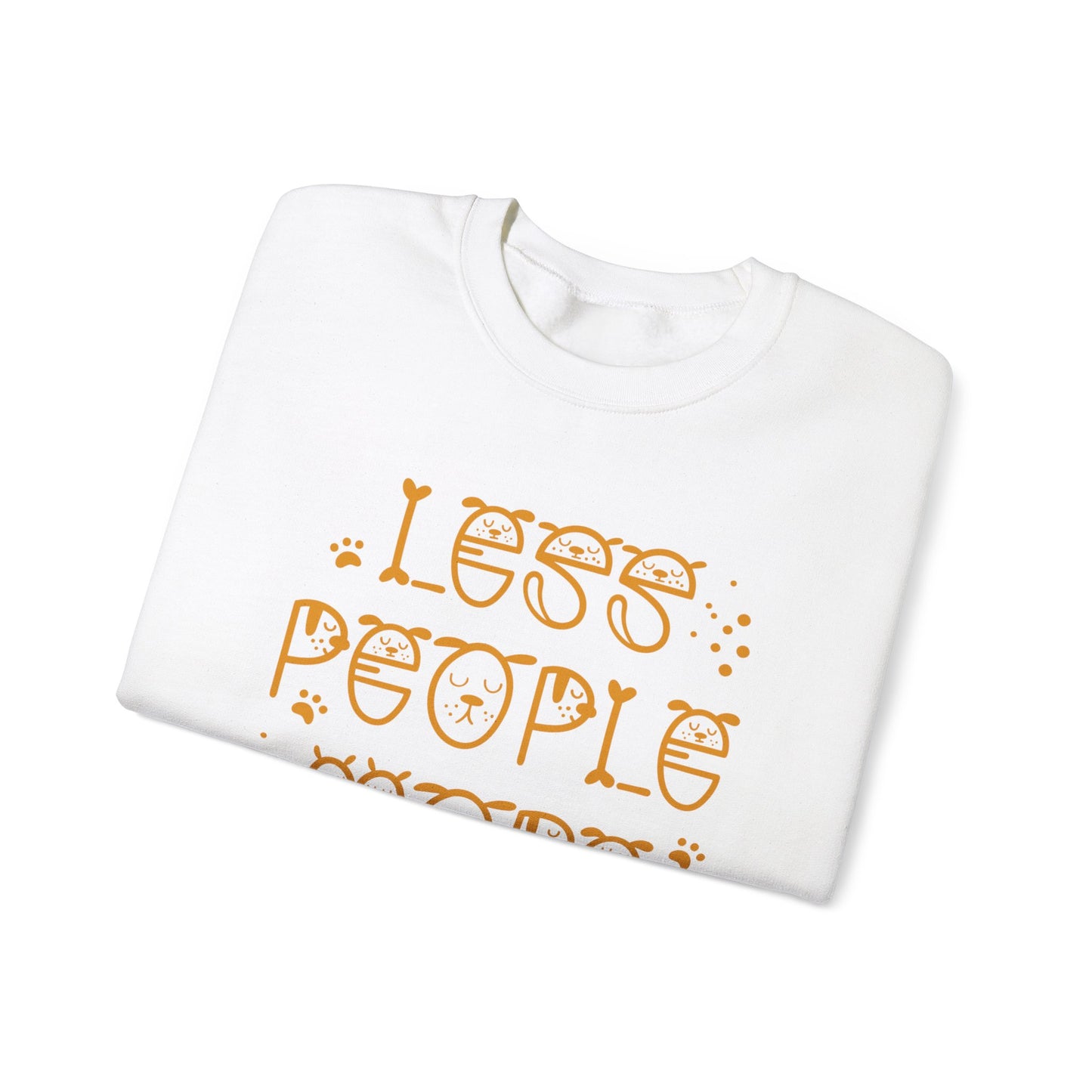 Less People More Dogs Unisex Heavy Blend™ Crewneck Sweatshirt