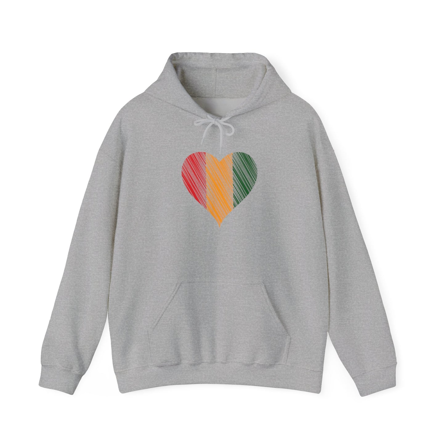 Rasta Heart Unisex Heavy Blend™ Hooded Sweatshirt