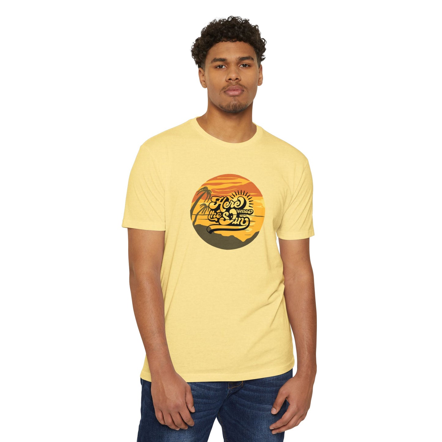 Here Comes the Sun Unisex CVC Jersey T-shirt