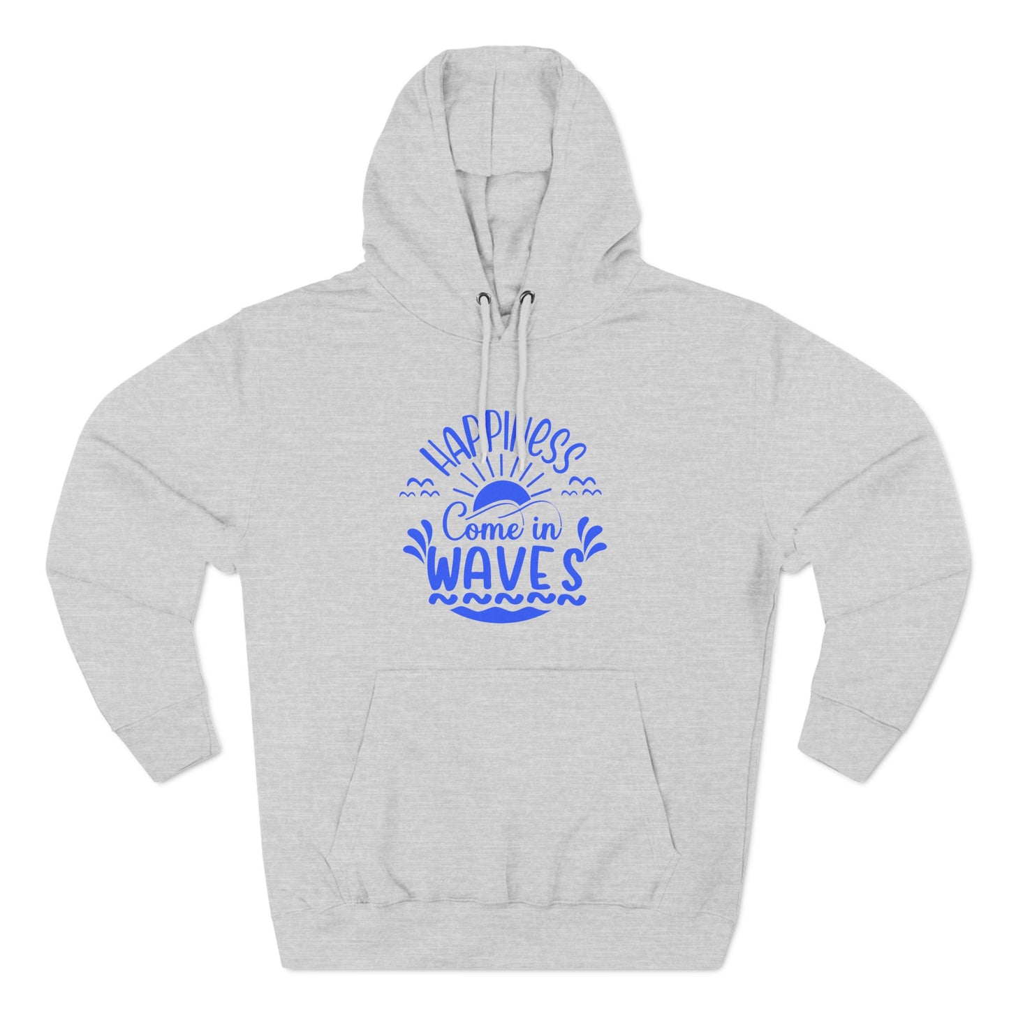 Happiness Waves Three-Panel Fleece Hoodie