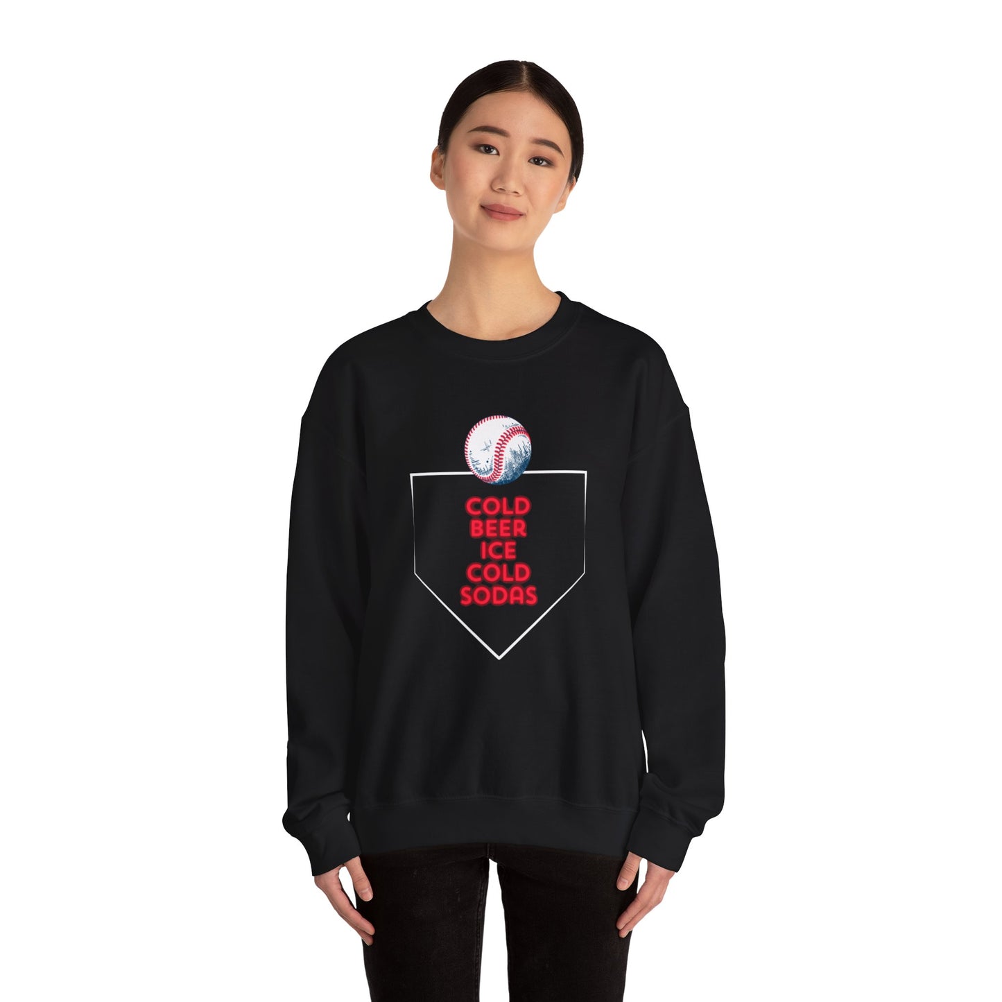 Cold Beer Ice Cold Sodas Unisex Heavy Blend™ Crewneck Sweatshirt