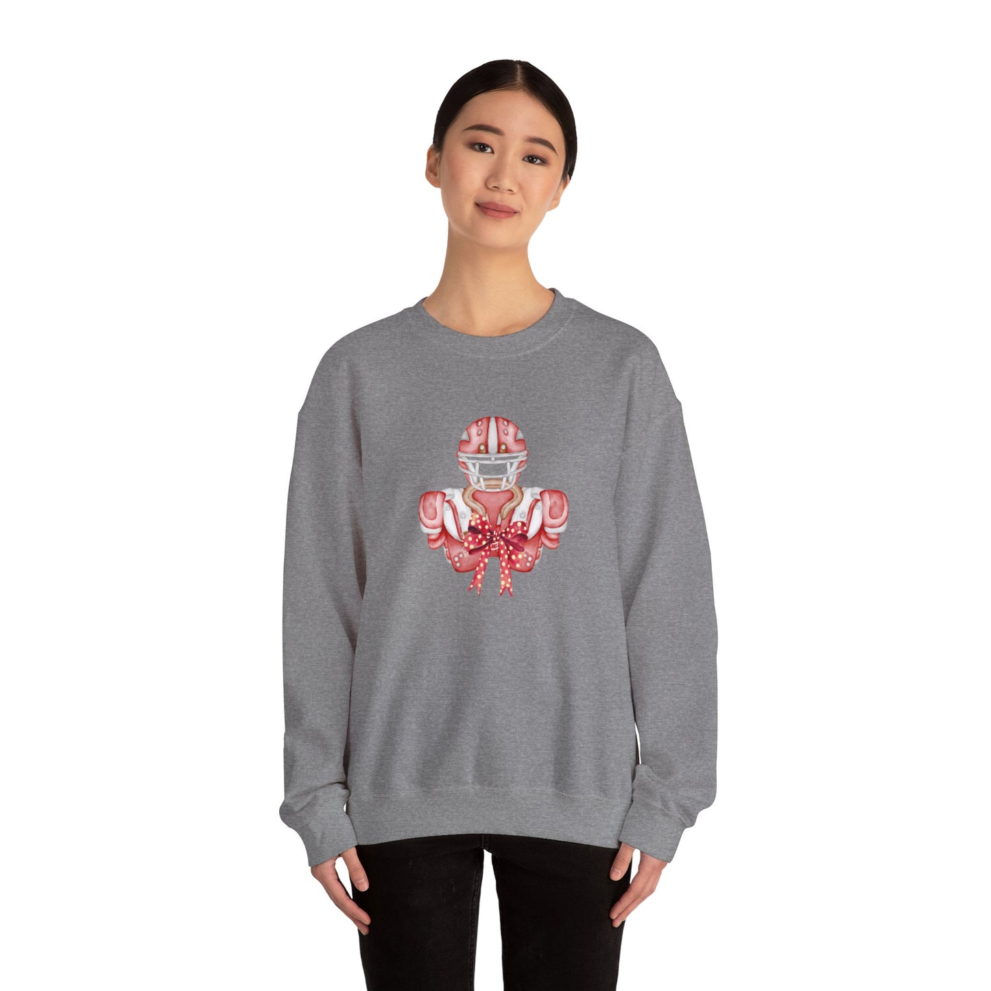 Red Bow Football Gear Unisex Heavy Blend™ Crewneck Sweatshirt