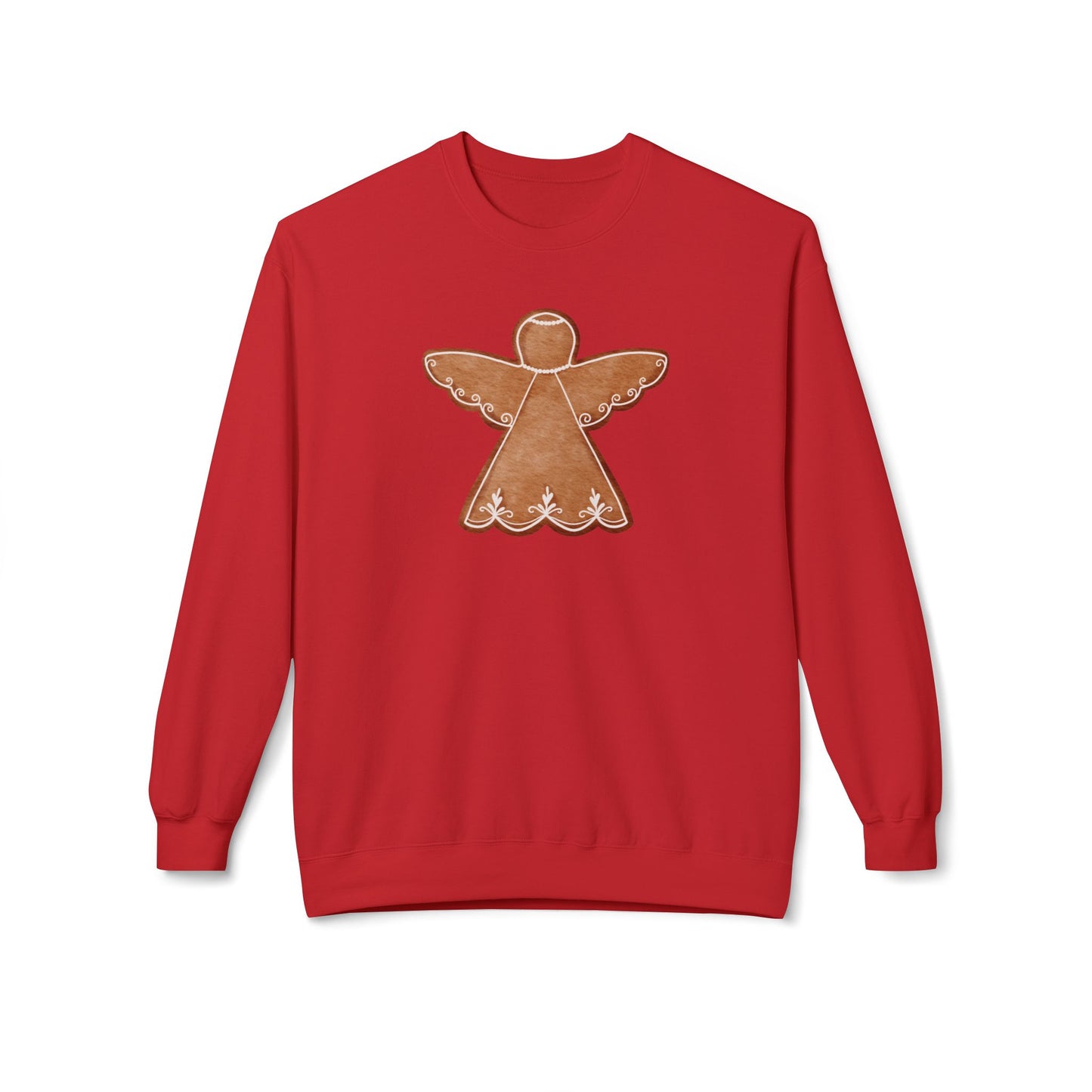 Gingerbread Angel Unisex Midweight Softstyle Fleece Crewneck Sweatshirt