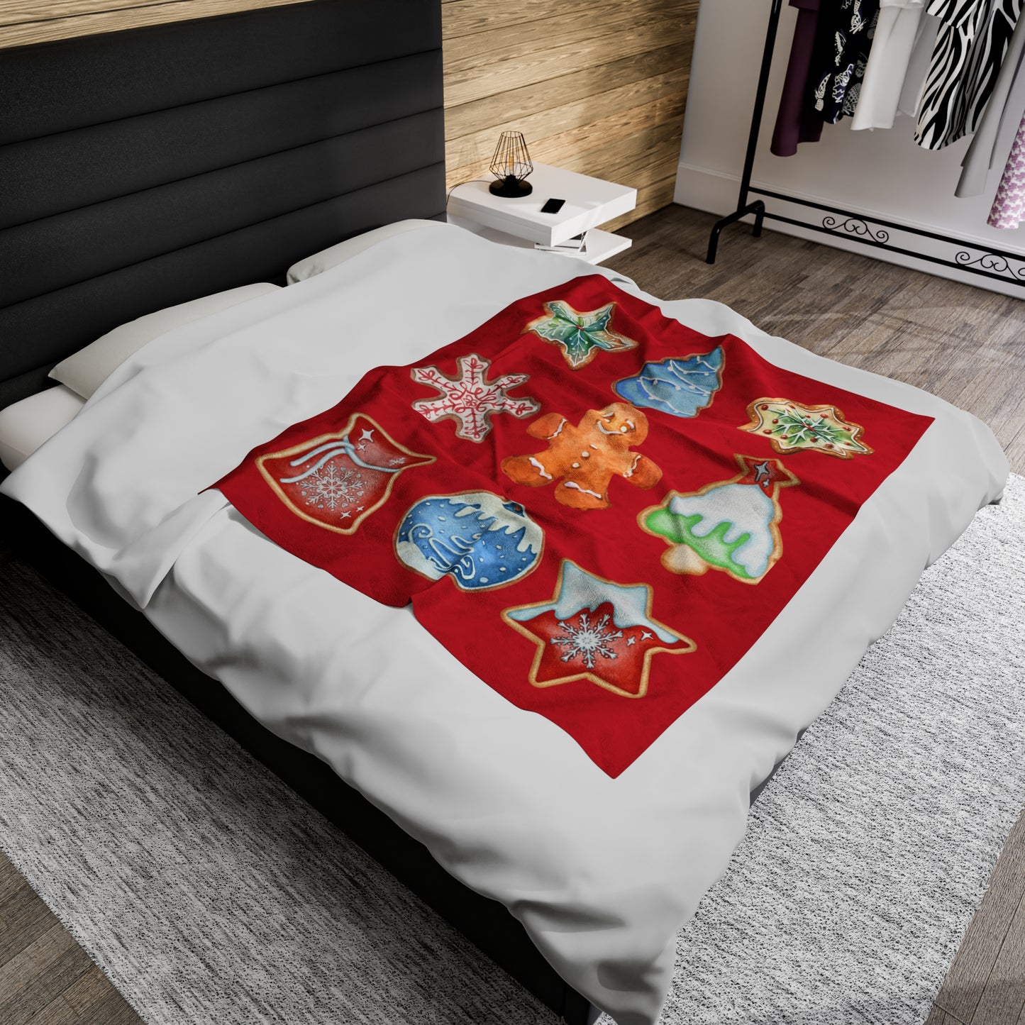 Iced Christmas Velveteen Plush Blanket