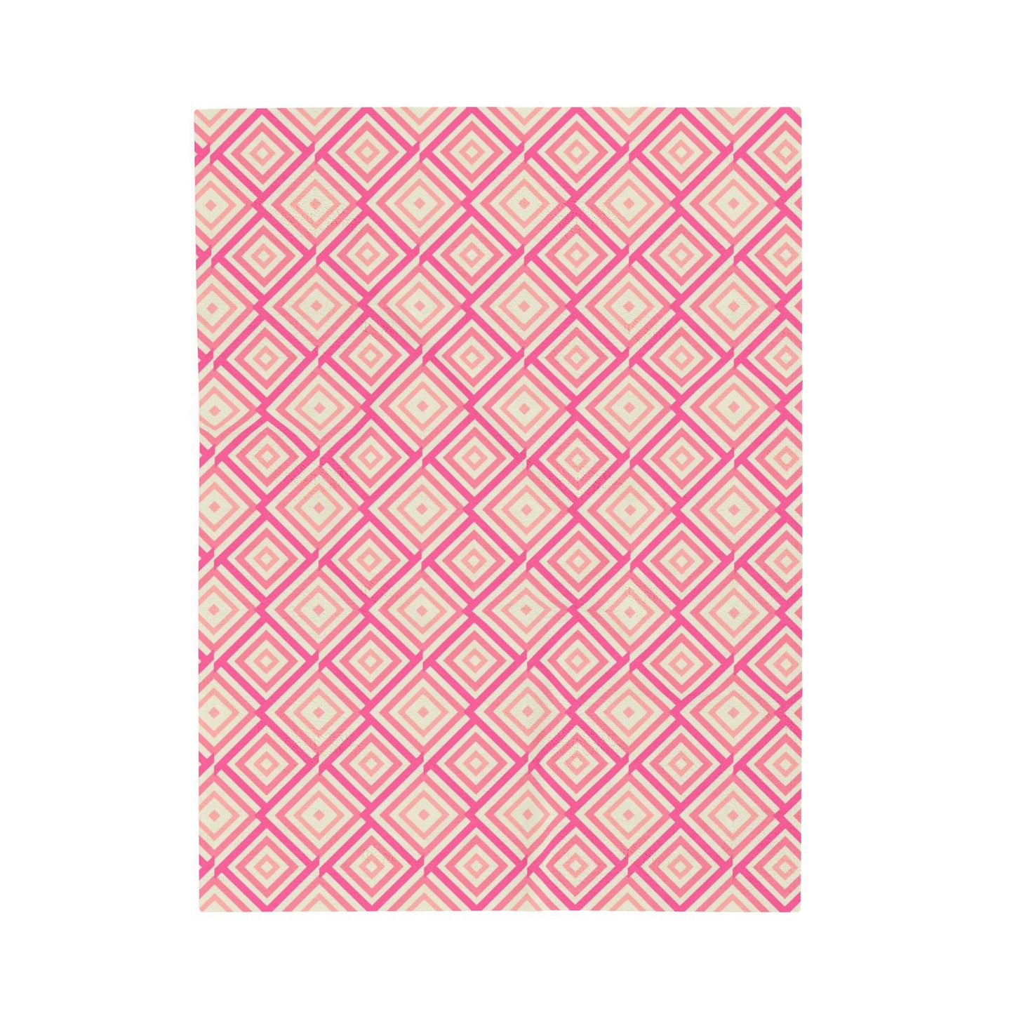 Pink Diamonds Velveteen Plush Blanket