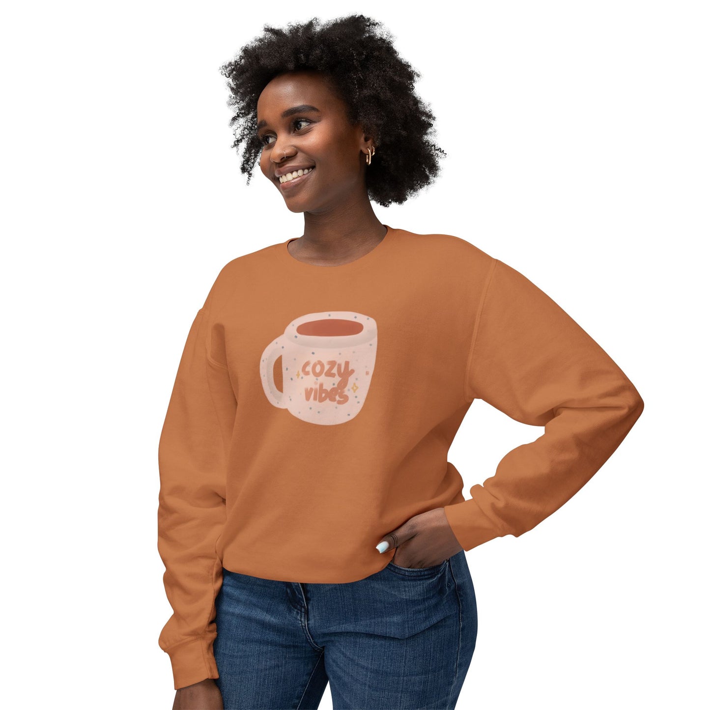 Cozy Vibes Unisex Lightweight Crewneck Sweatshirt