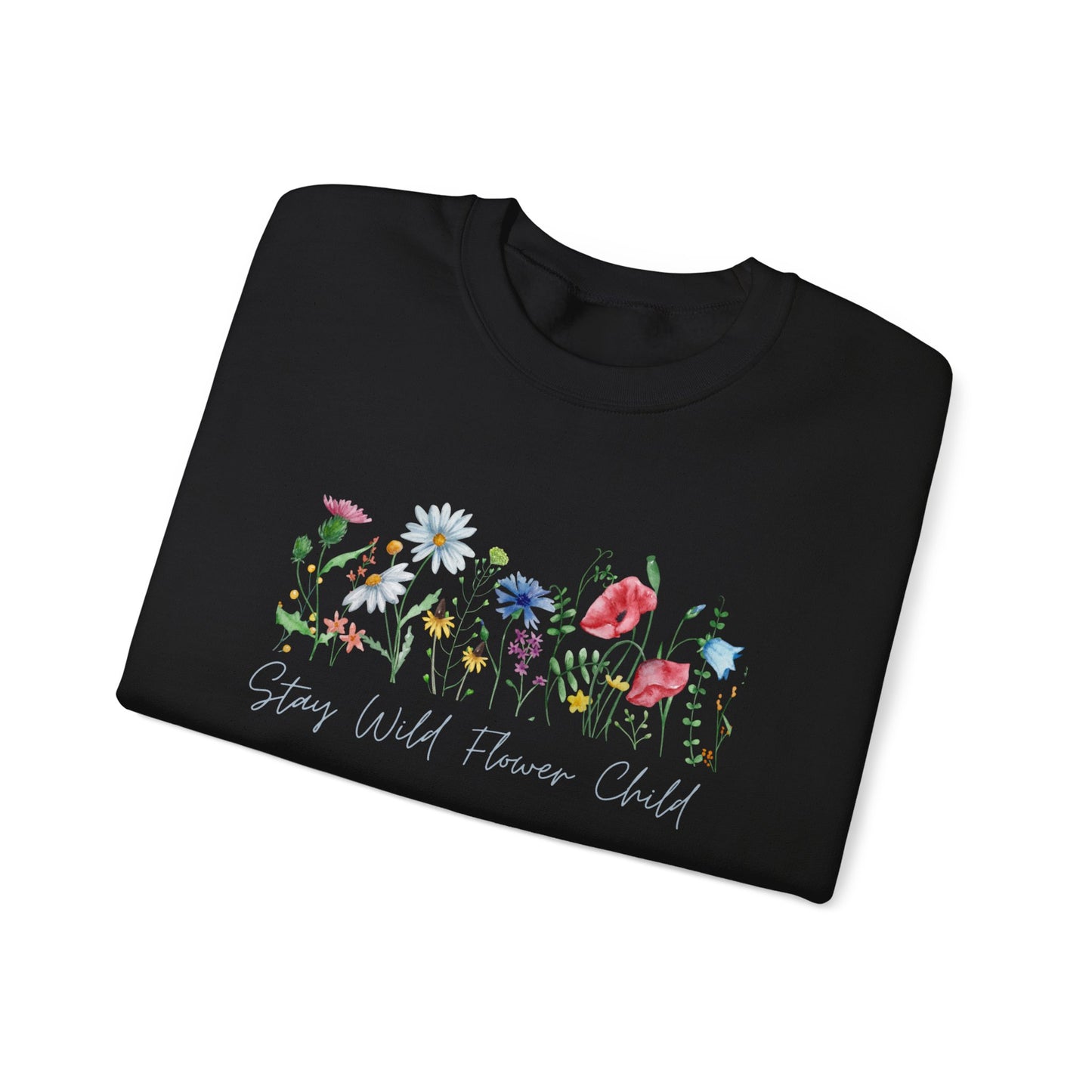 Stay Wild Flower Child II Unisex Heavy Blend™ Crewneck Sweatshirt