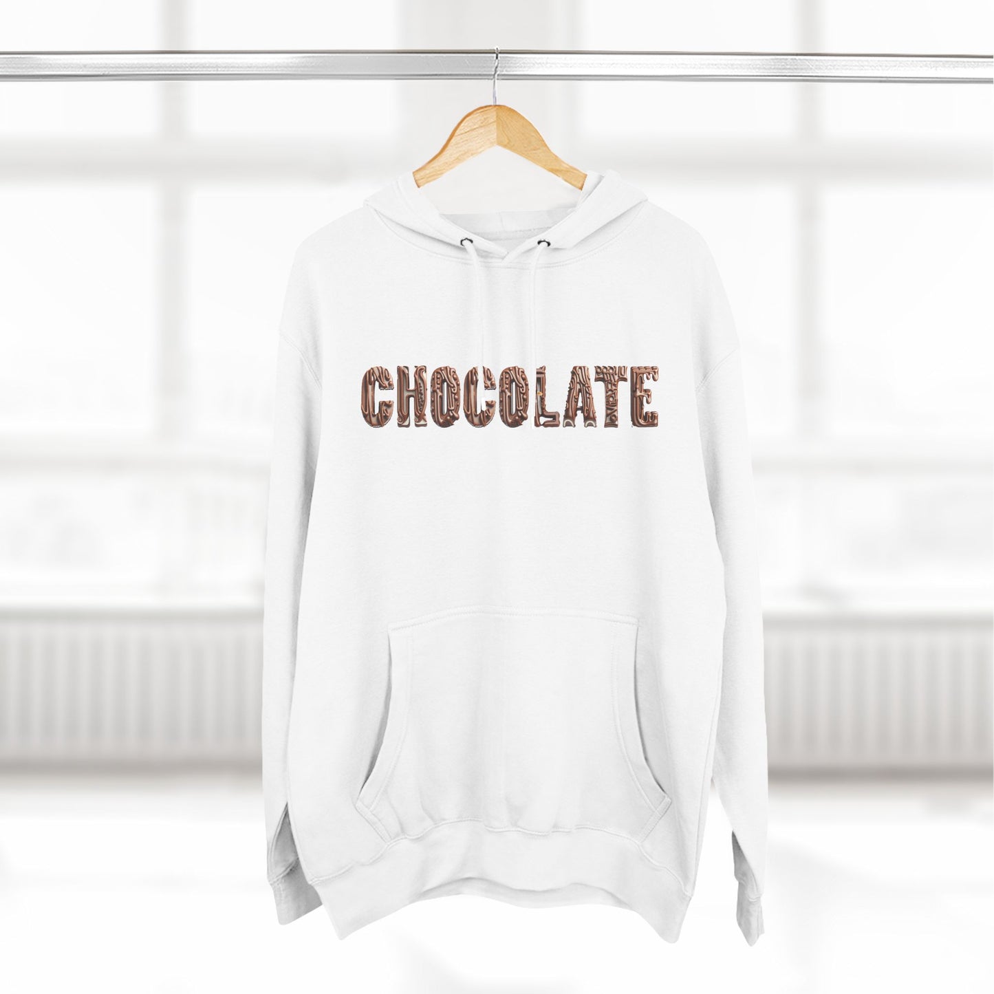 Chocolate Three-Panel Fleece Hoodie