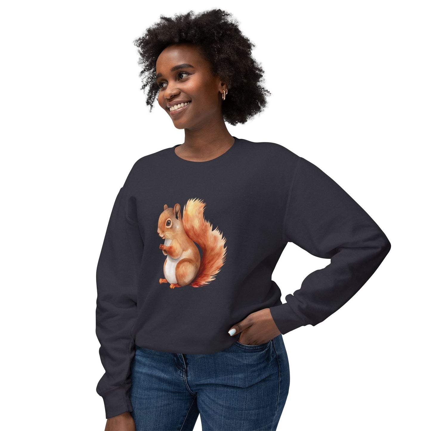 Squirrel Unisex Lightweight Crewneck Sweatshirt