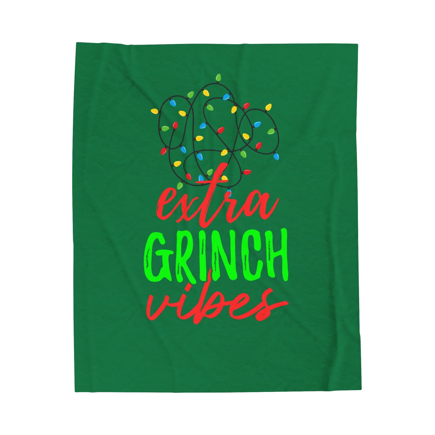 Grinch Vibes Velveteen Plush Blanket