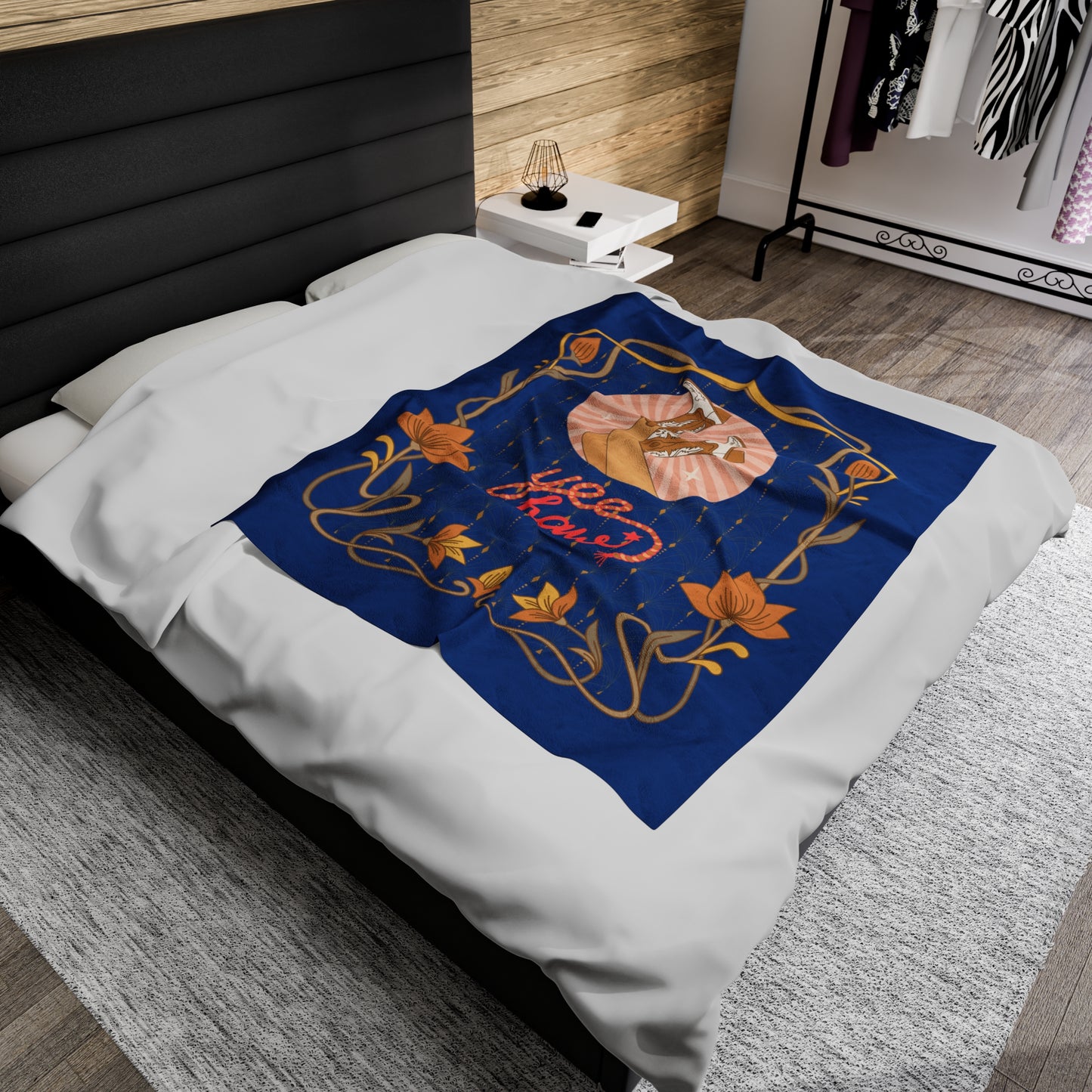 Yee Haw Velveteen Plush Blanket