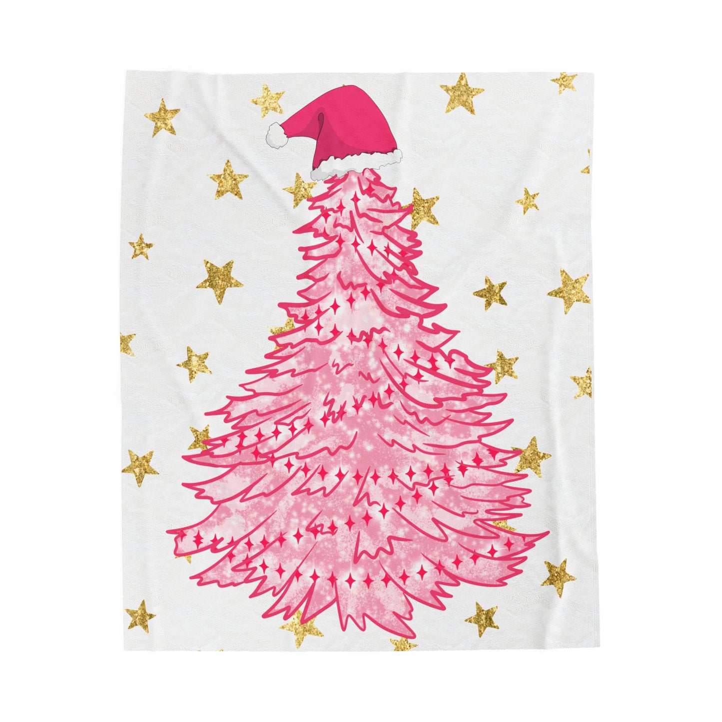 Pink Tree Velveteen Plush Blanket