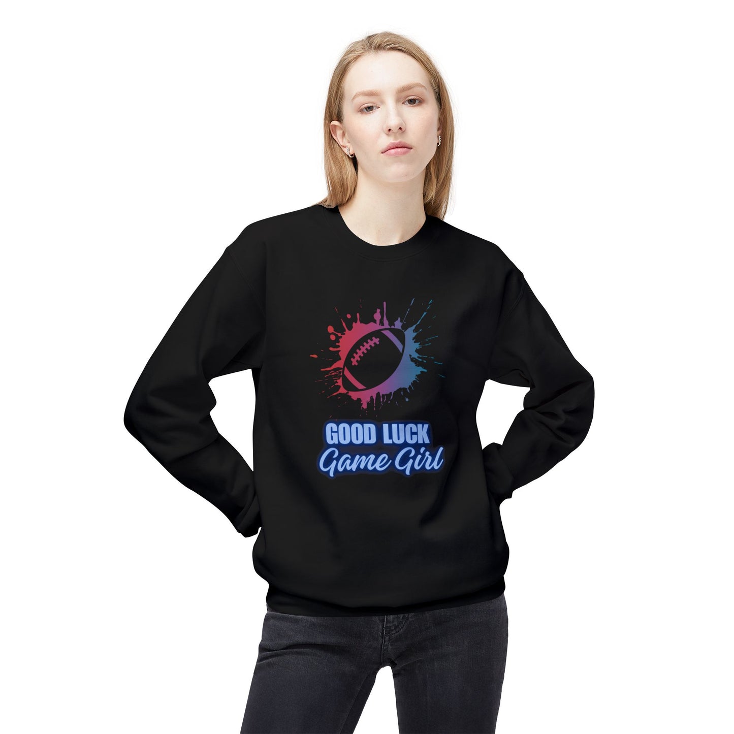 Game Girl Unisex Midweight Softstyle Fleece Crewneck Sweatshirt