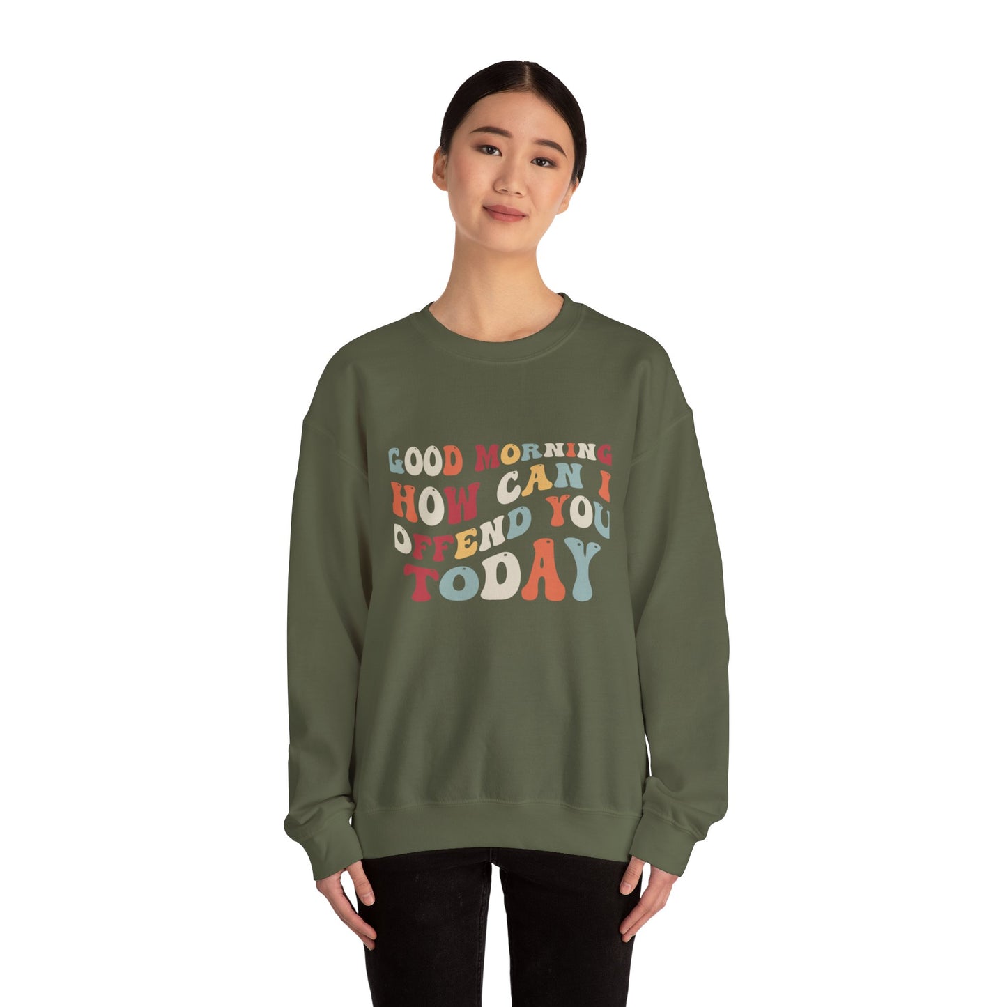 How Can I Offend You Today Unisex Heavy Blend™ Crewneck Sweatshirt