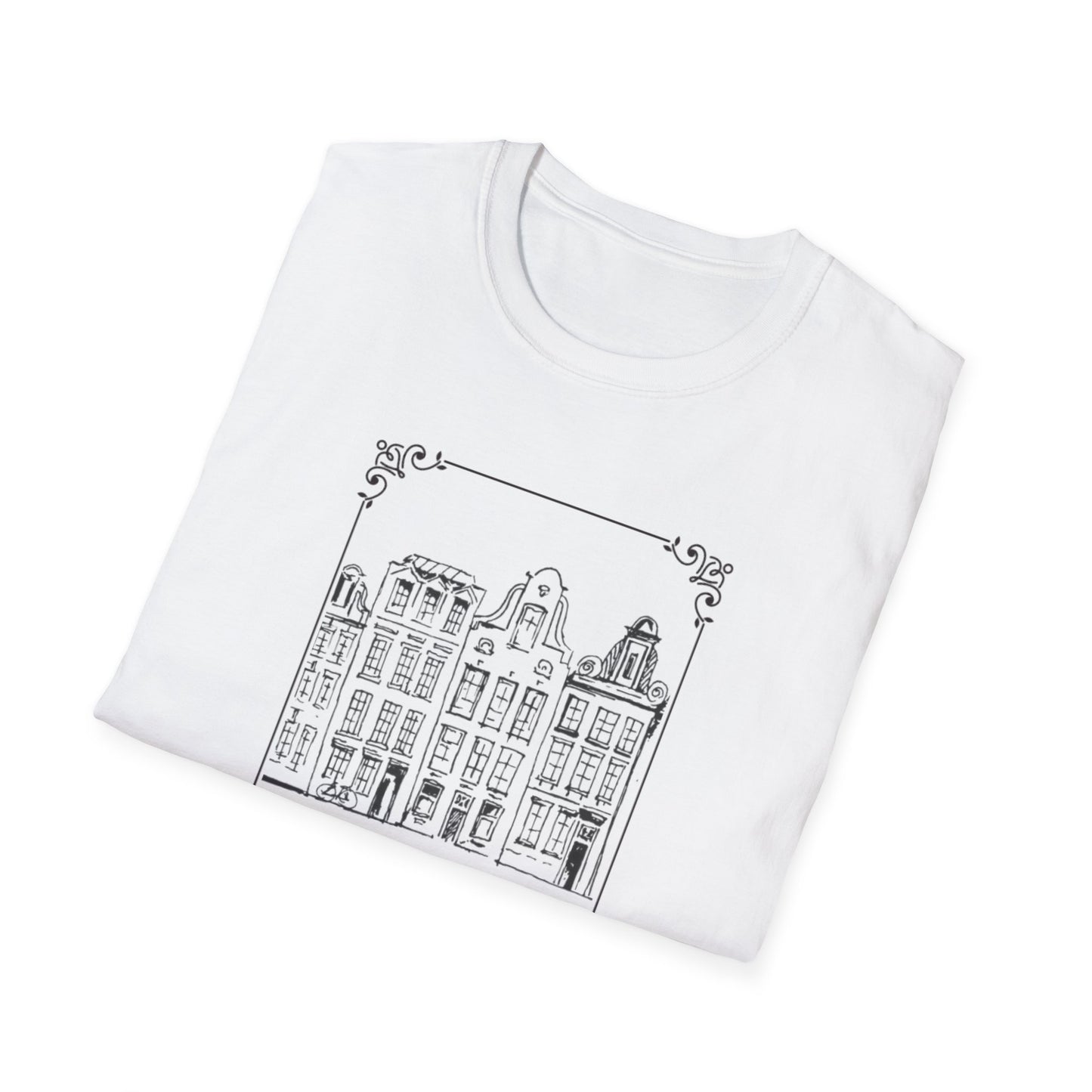 Amsterdam Ink Drawing Unisex Softstyle T-Shirt