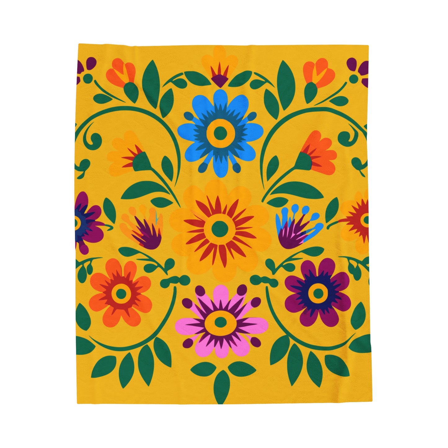 Fiesta Scroll Velveteen Plush Blanket