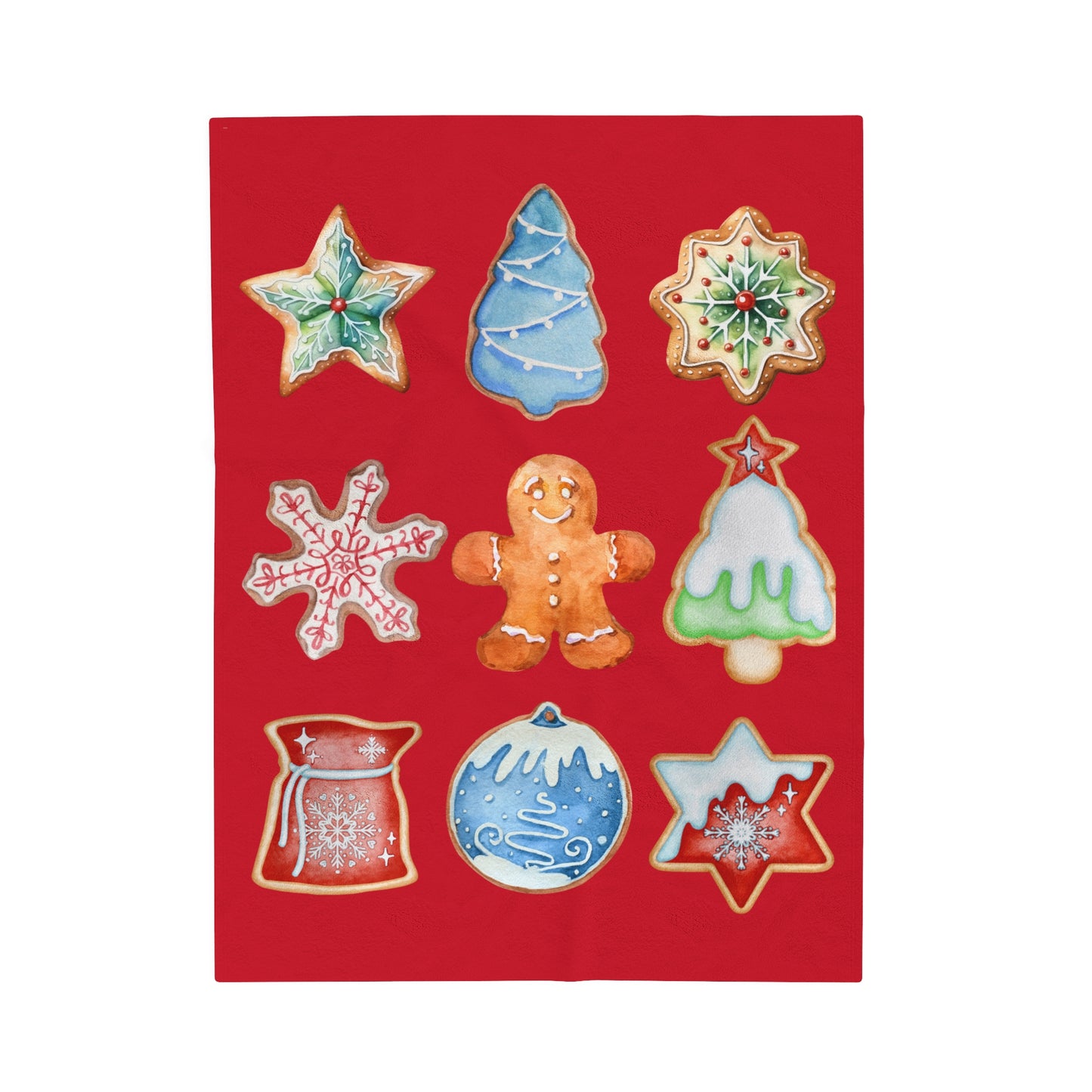 Iced Christmas Velveteen Plush Blanket