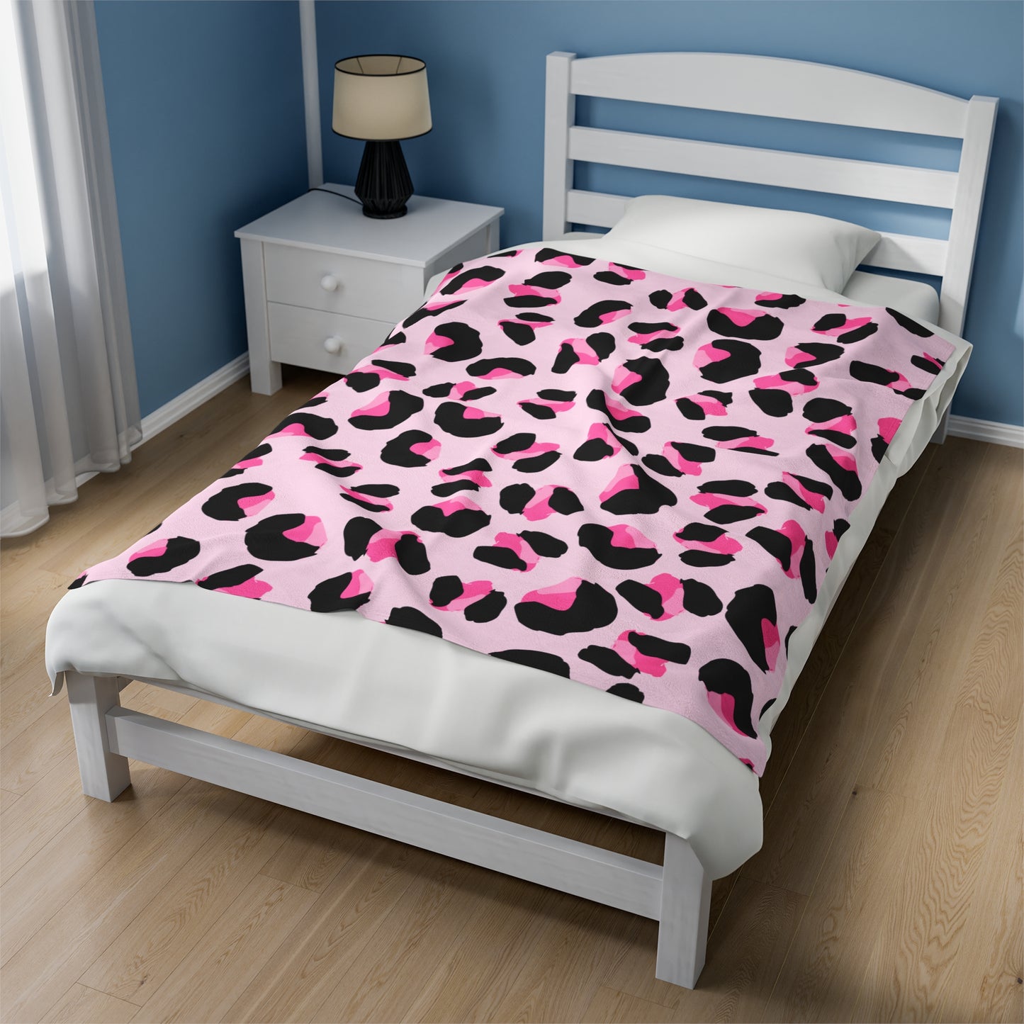 Pink Leopard Velveteen Plush Blanket