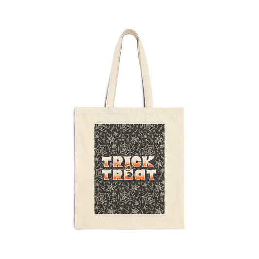 Webs Trick or Treat Cotton Canvas Tote Bag