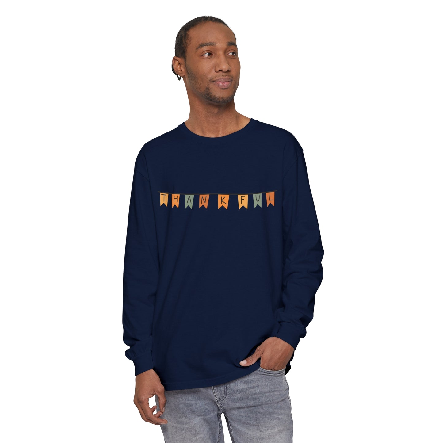 Thankful Unisex Garment-dyed Long Sleeve T-Shirt