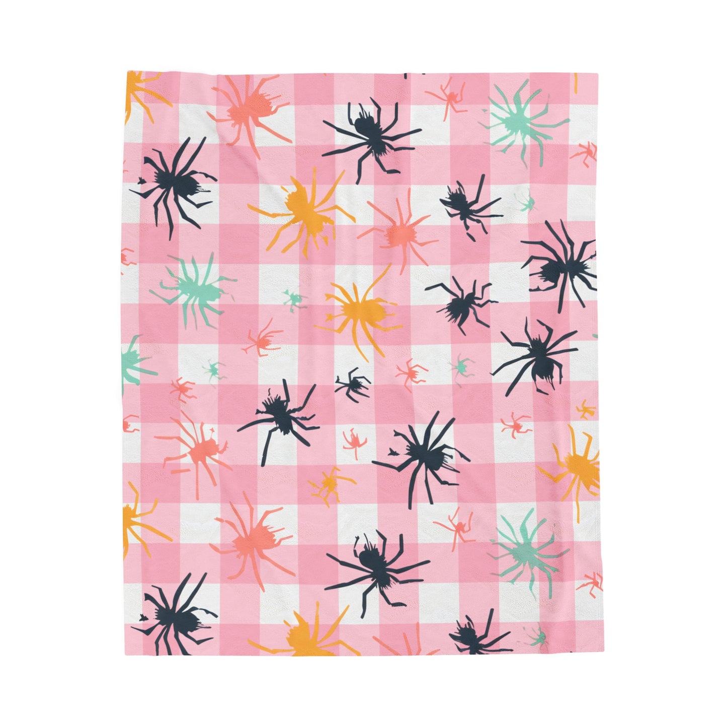 Plaid Spiders Velveteen Plush Blanket