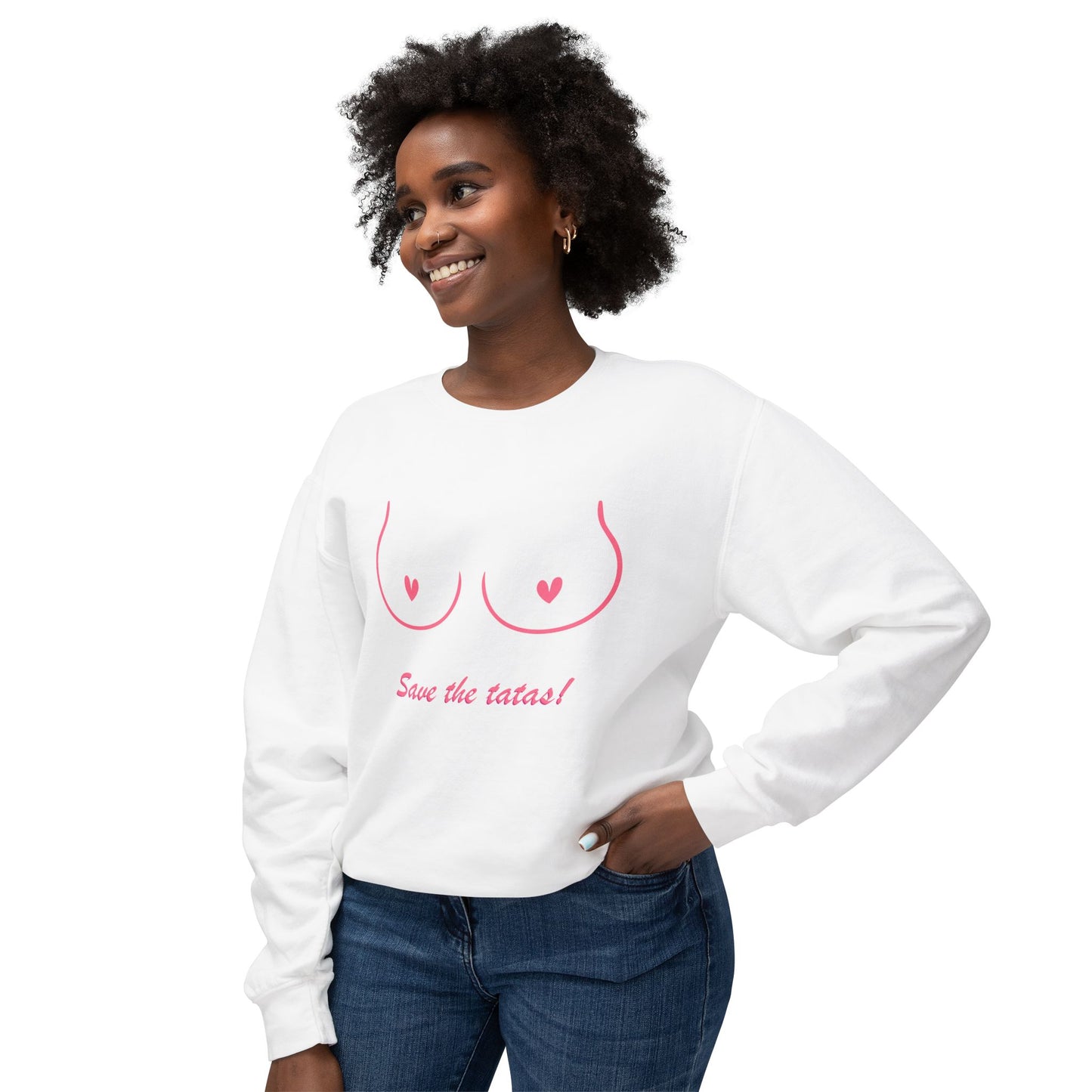 Save Tatas Unisex Lightweight Crewneck Sweatshirt