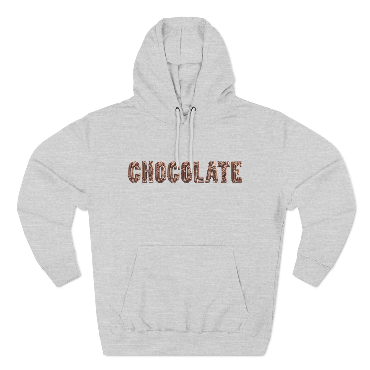 Chocolate Three-Panel Fleece Hoodie