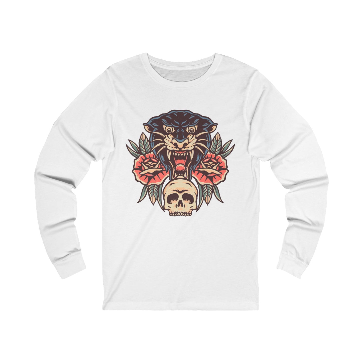 Panther City Skull Unisex Jersey Long Sleeve Tee