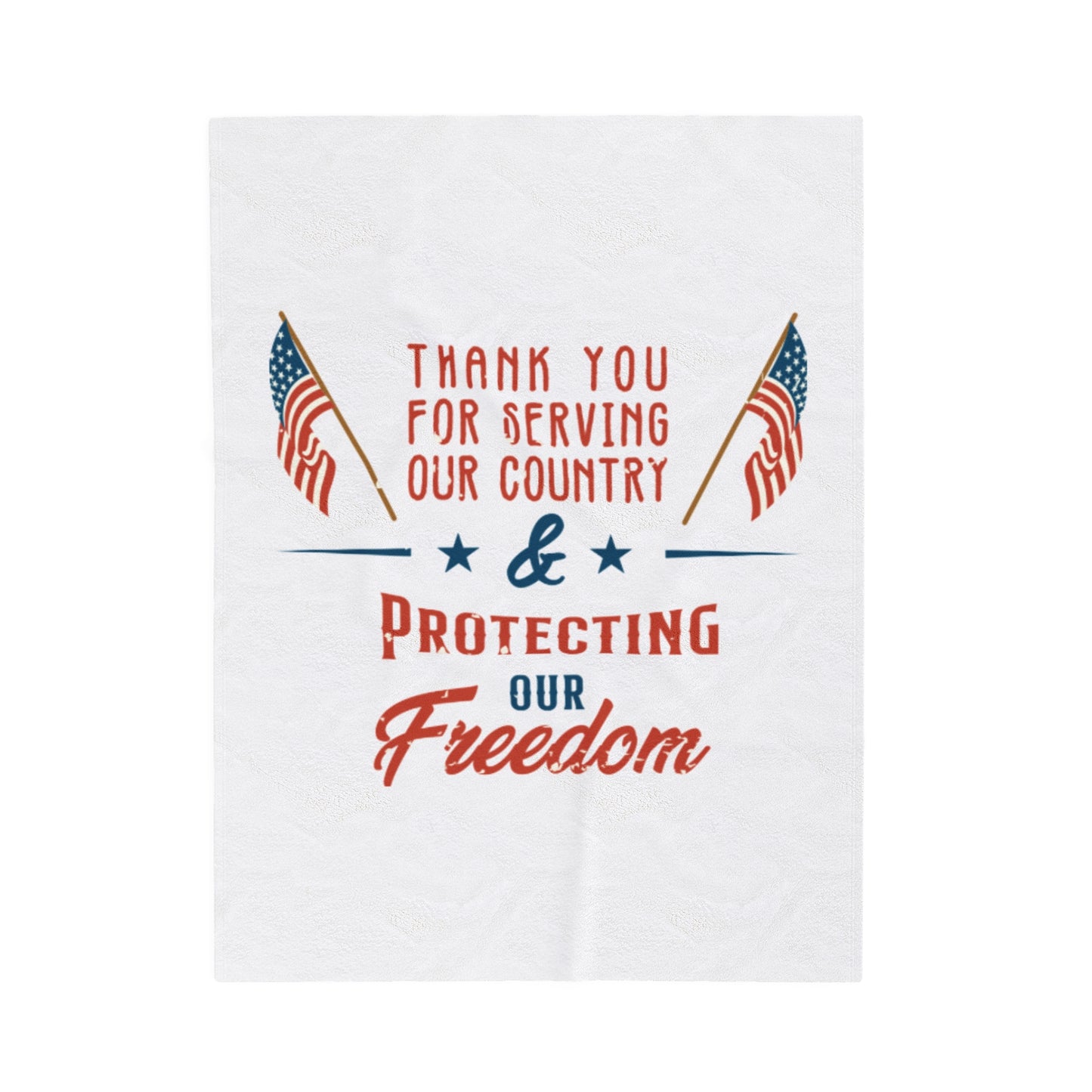 Thank You Veterans Velveteen Plush Blanket