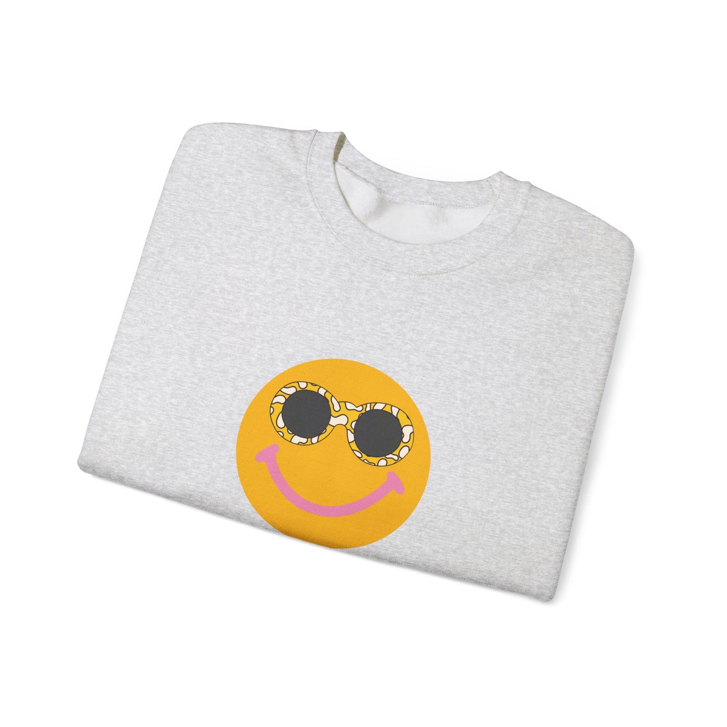 Hippy Happy Face Unisex Heavy Blend™ Crewneck Sweatshirt