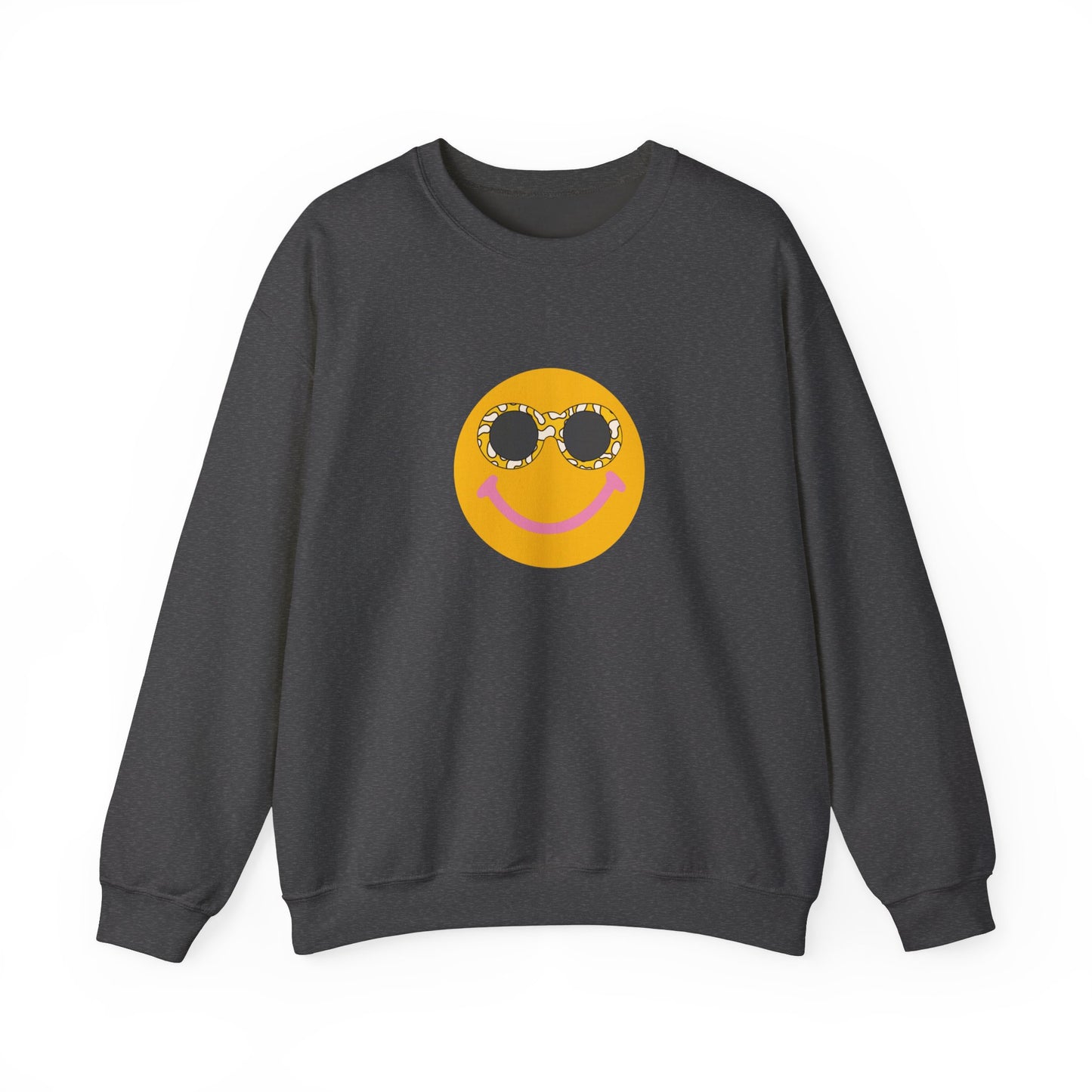 Hippy Happy Face Unisex Heavy Blend™ Crewneck Sweatshirt