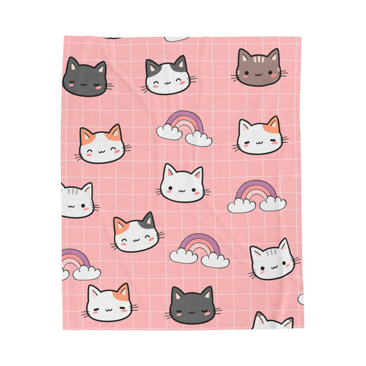 Cats Velveteen Plush Blanket