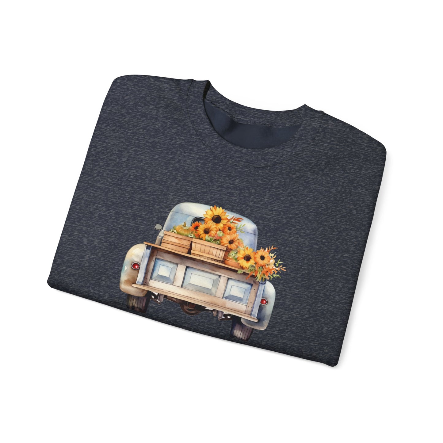 Vintage Truck Thanksgiving Unisex Heavy Blend™ Crewneck Sweatshirt