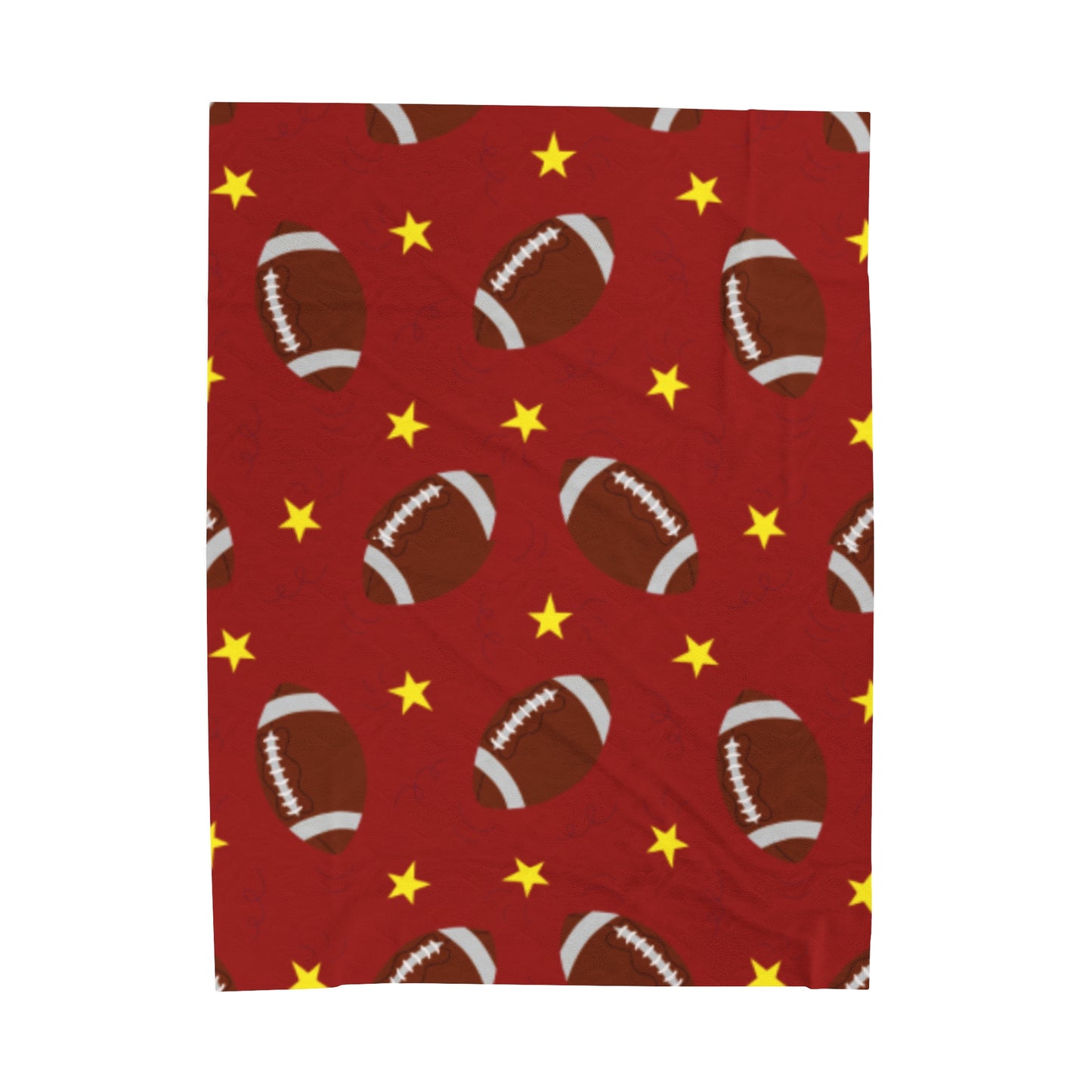 Red Football Velveteen Plush Blanket