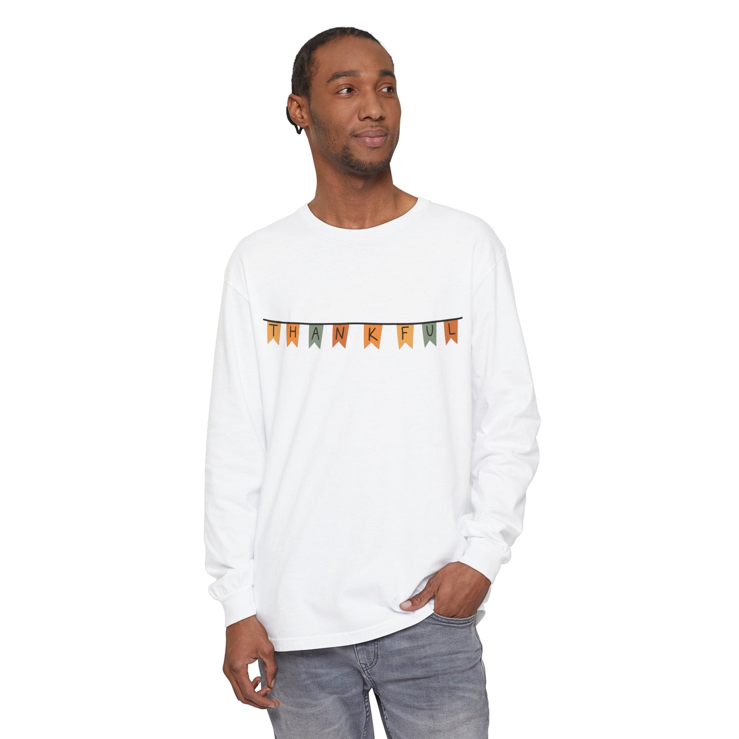 Thankful Unisex Garment-dyed Long Sleeve T-Shirt