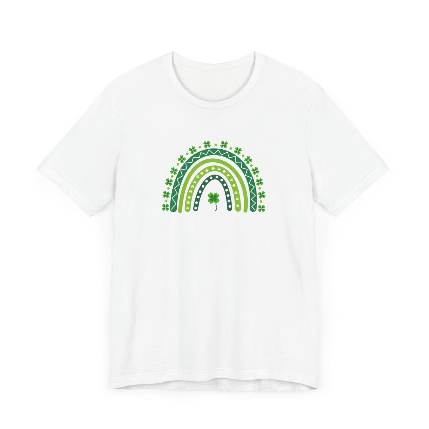 Green Rainbow St Patrick’s Day Unisex Jersey Short Sleeve Tee