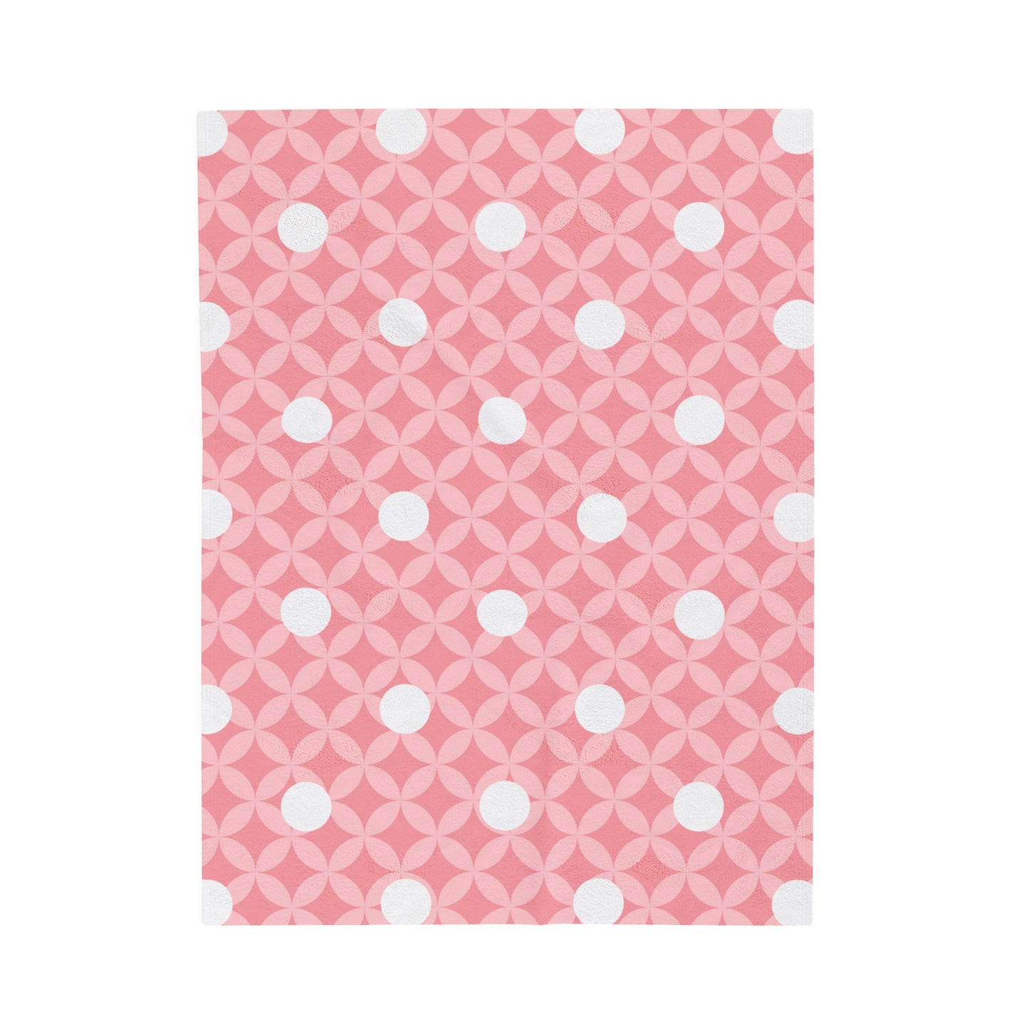 Pink Dots Velveteen Plush Blanket