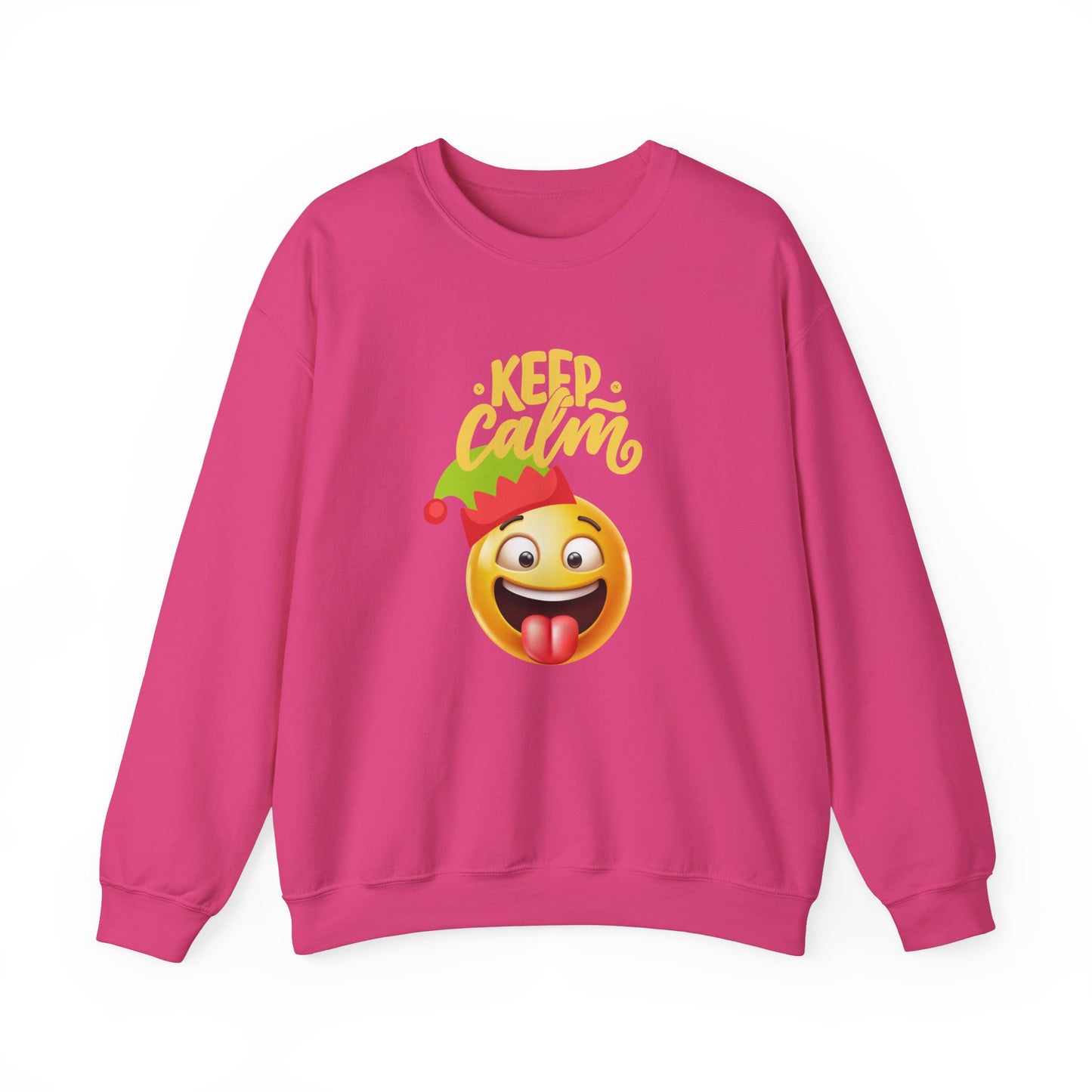 Keep Calm Emoji Christmas Unisex Heavy Blend™ Crewneck Sweatshirt