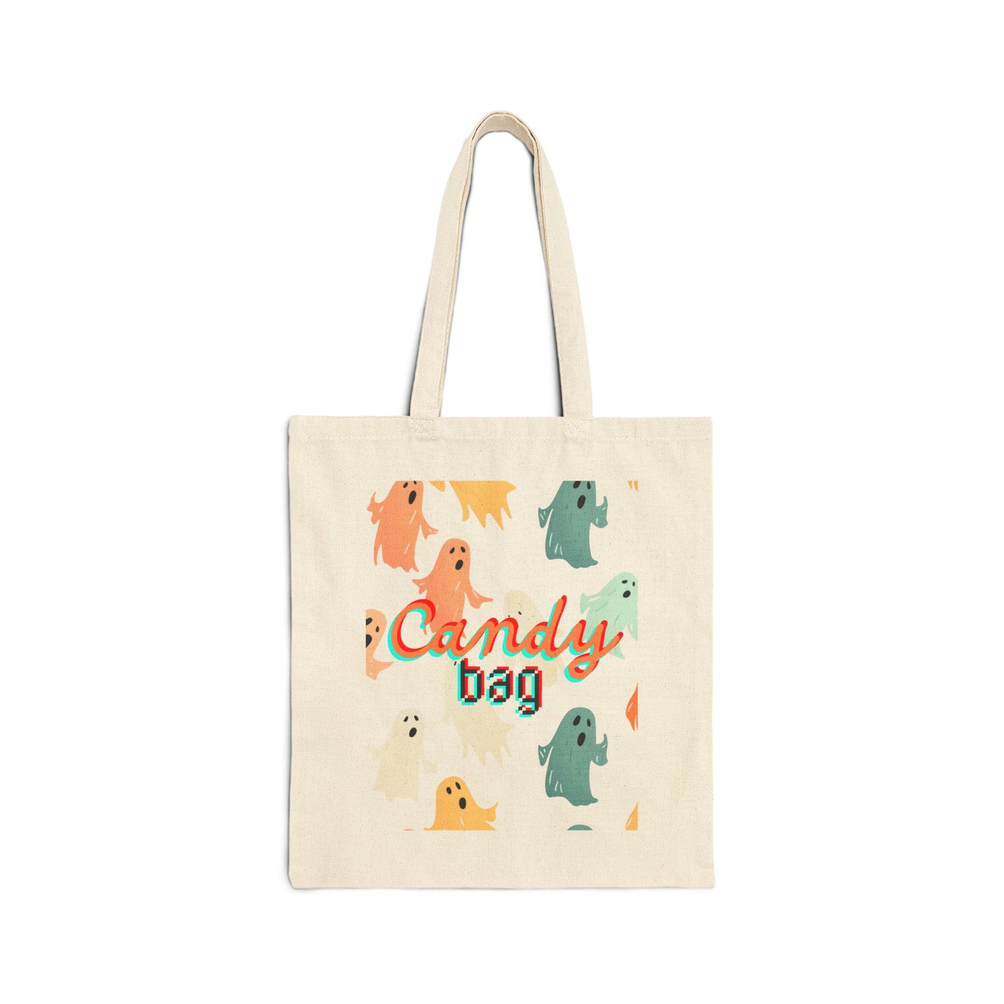 Friendly Ghosts Trick or Treat Cotton Canvas Tote Bag