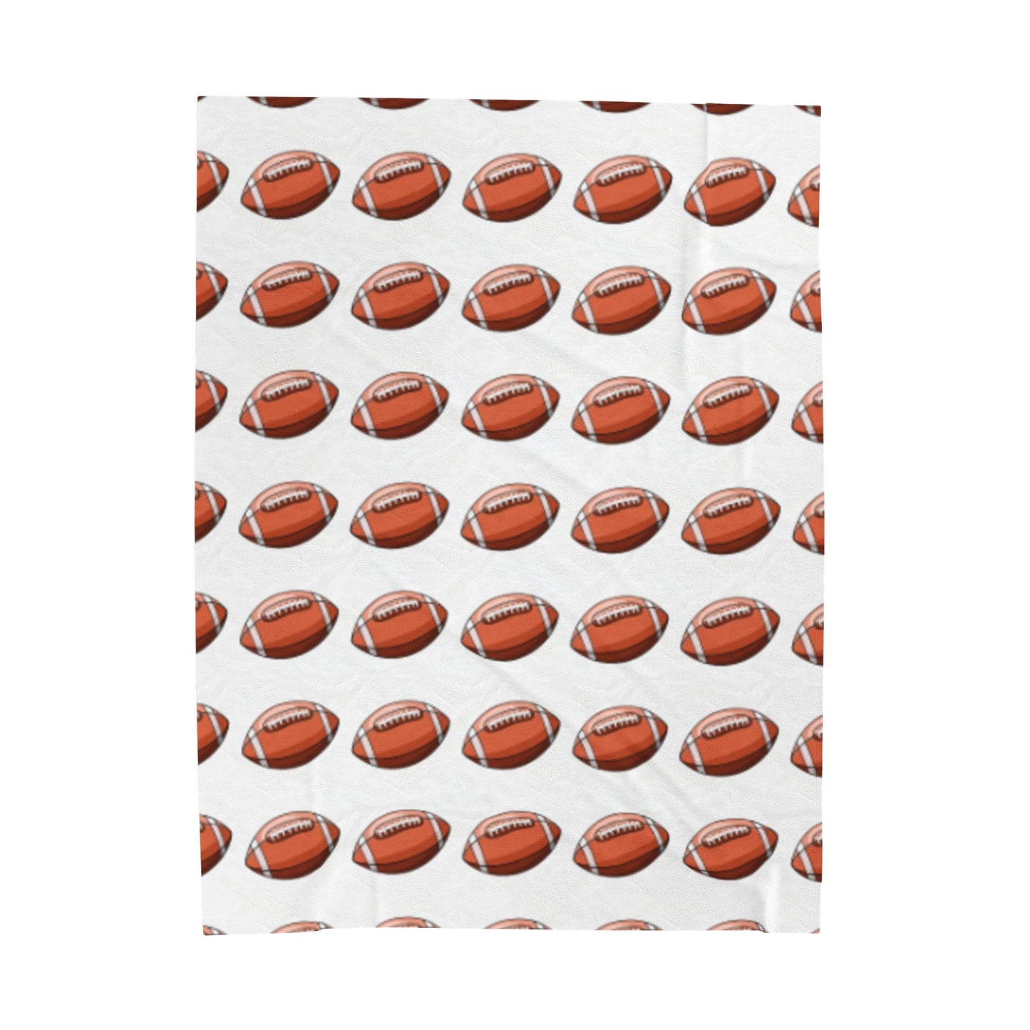 White Footballs Velveteen Plush Blanket