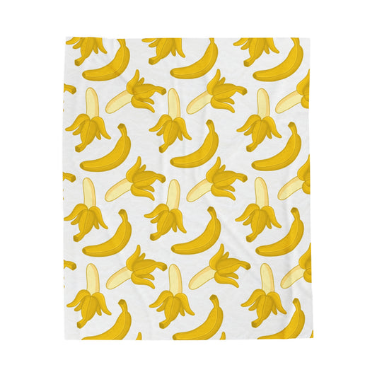 Bananas Velveteen Plush Blanket