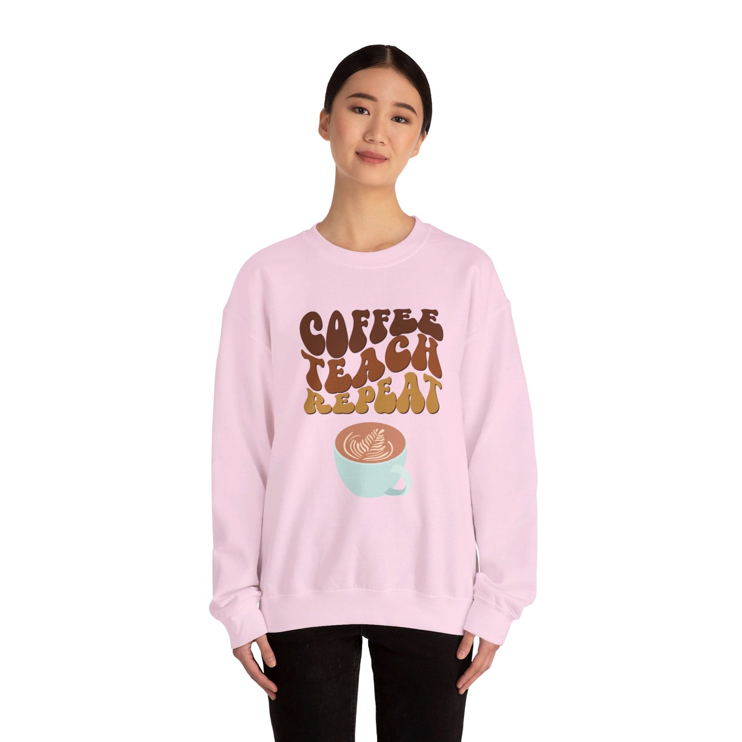 Coffee Teach Repeat Unisex Heavy Blend™ Crewneck Sweatshirt