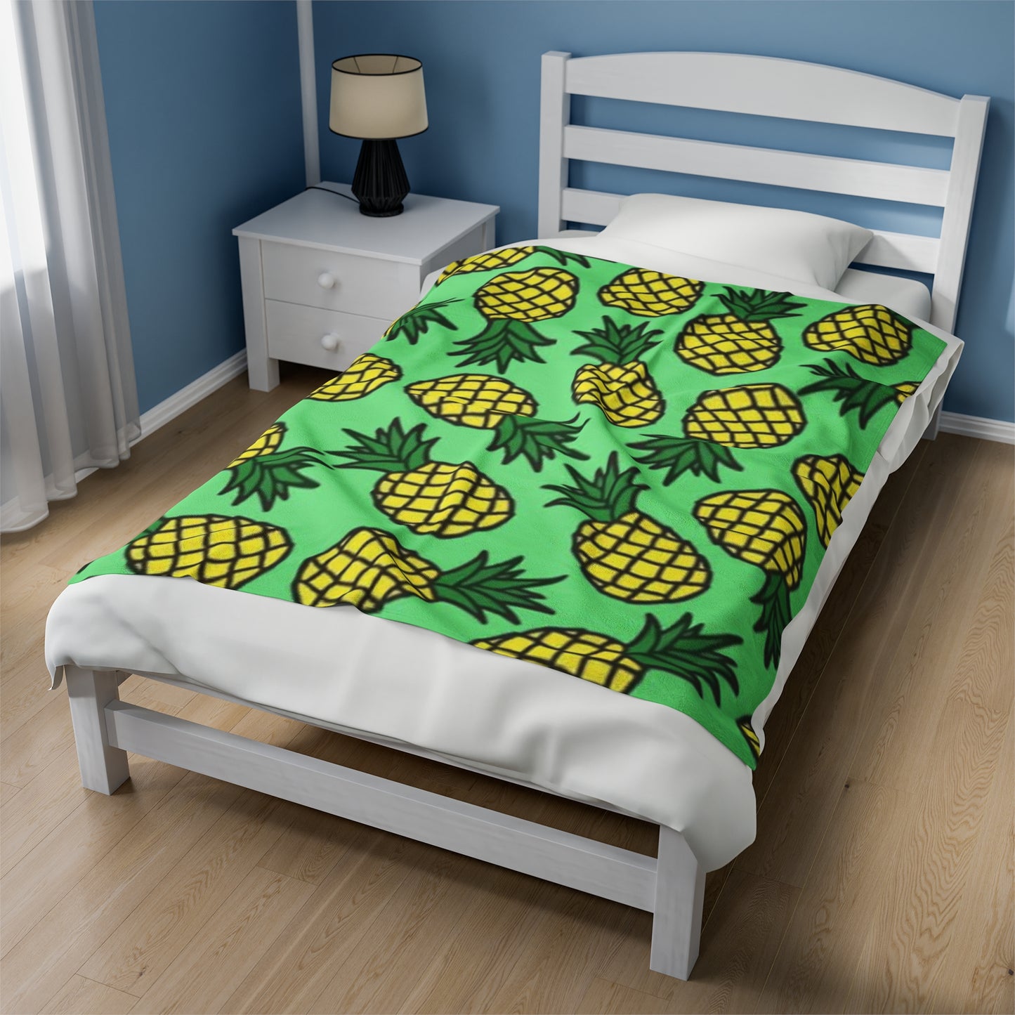 Pineapples! Velveteen Plush Blanket