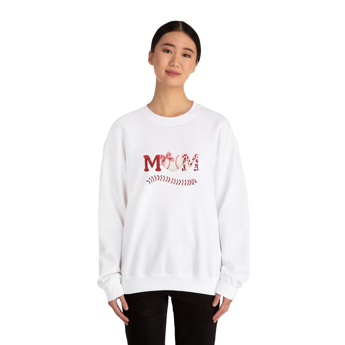 Mom Love Baseball Unisex Heavy Blend™ Crewneck Sweatshirt