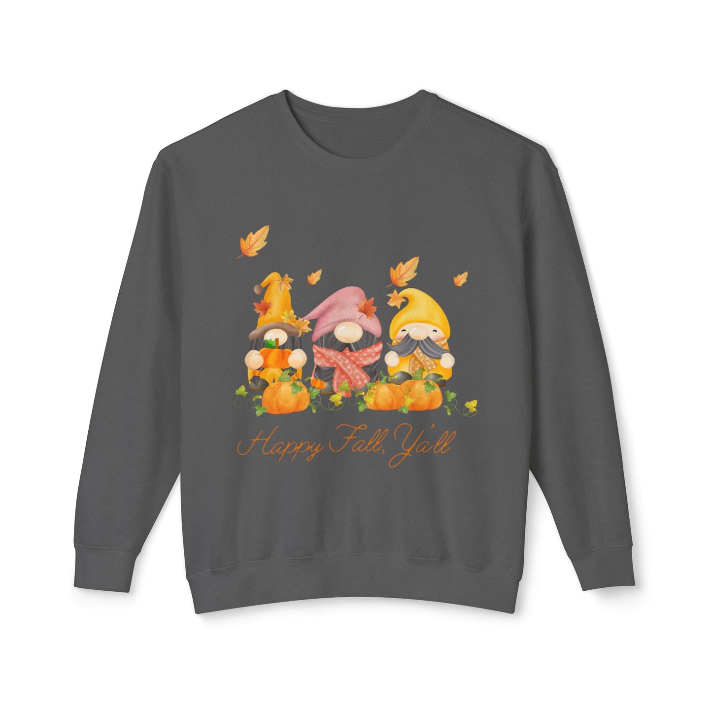 Fall Gnomies Unisex Lightweight Crewneck Sweatshirt