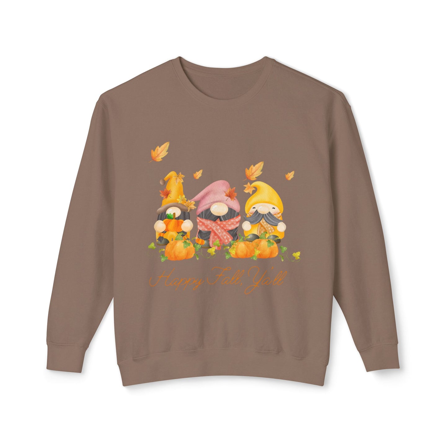 Fall Gnomies Unisex Lightweight Crewneck Sweatshirt